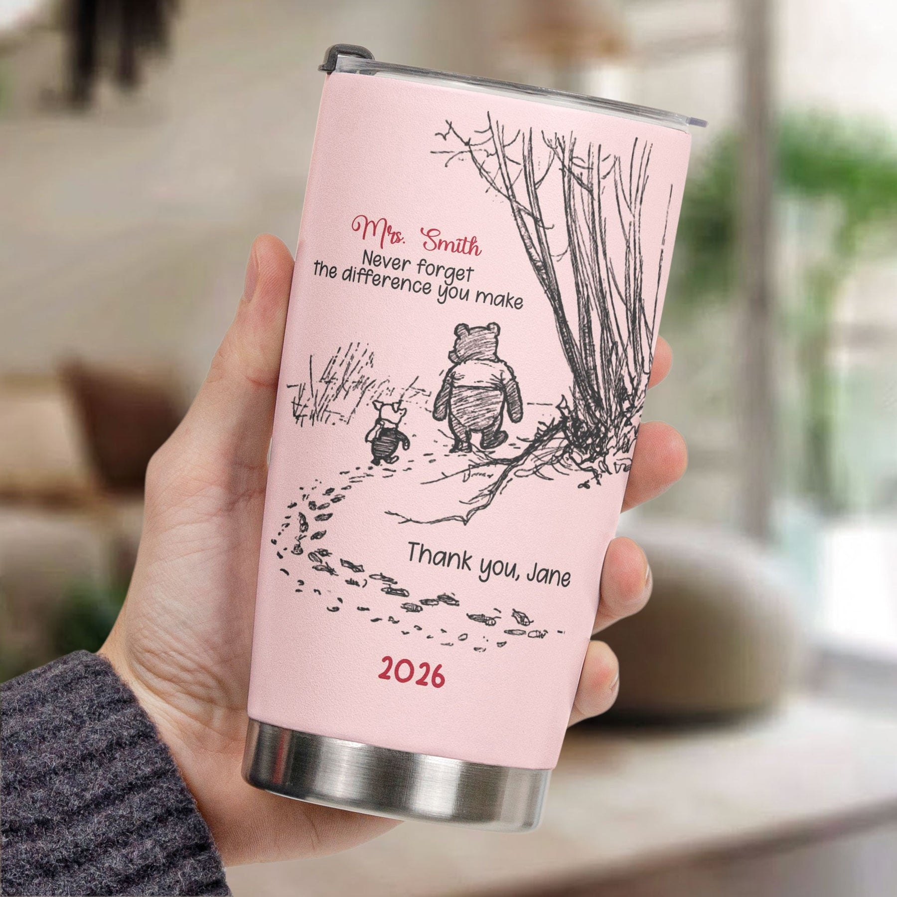 Never Forget The Difference You Make - Thank You Gift - Personalized Tumbler
