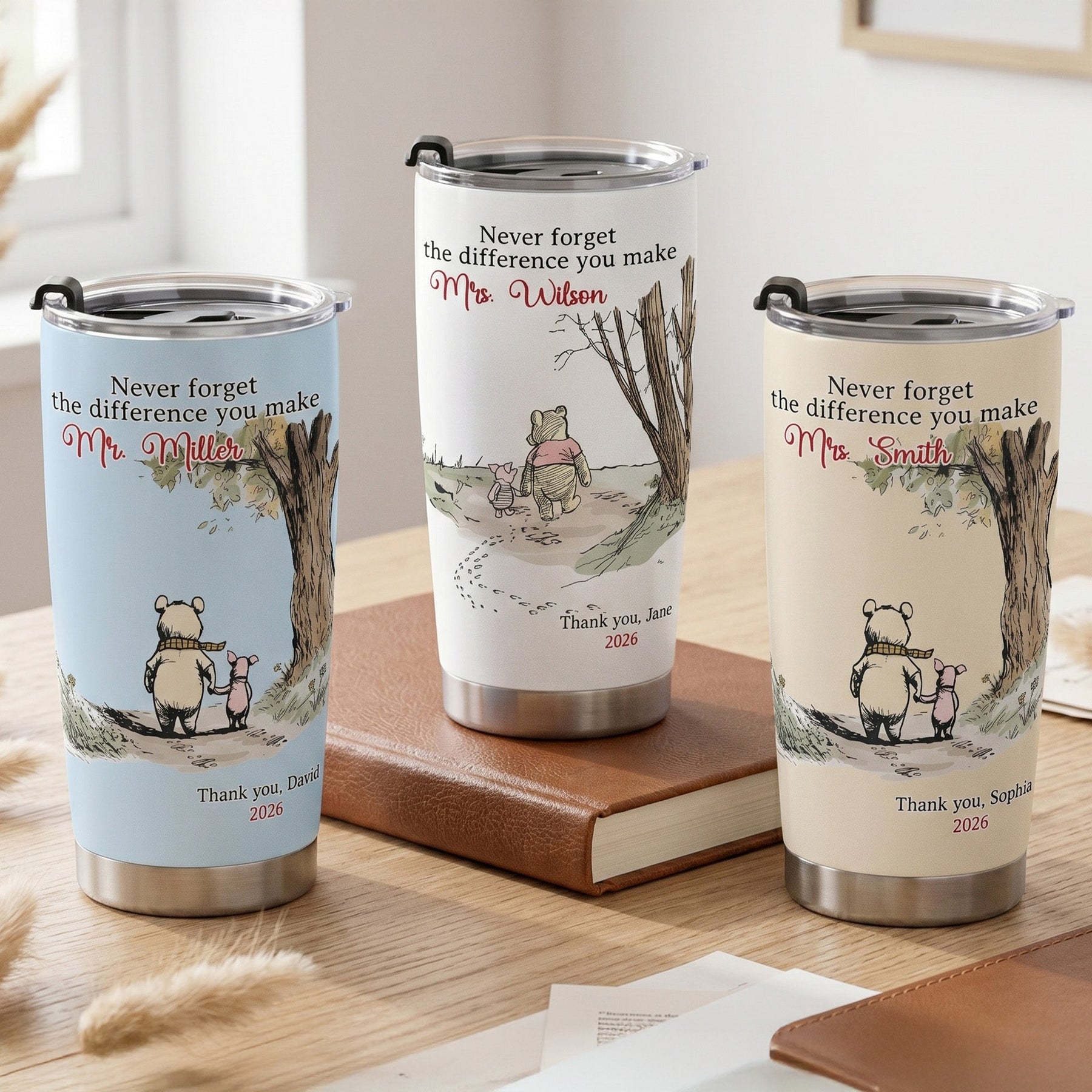 Never Forget The Difference You Make Thank You Teacher Gift - Personalized Tumbler