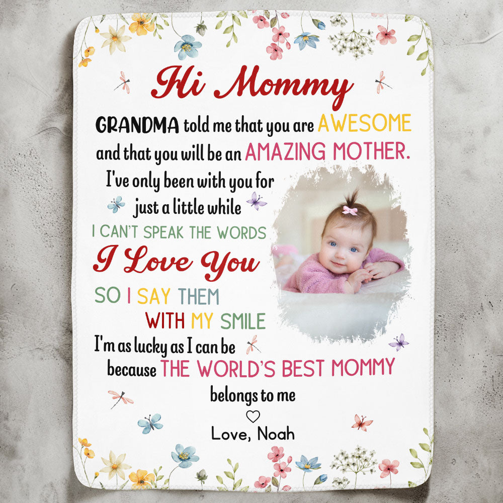 New Mom Mother's Day Gift The Best Mommy Belongs To Me - Personalized Photo Blanket