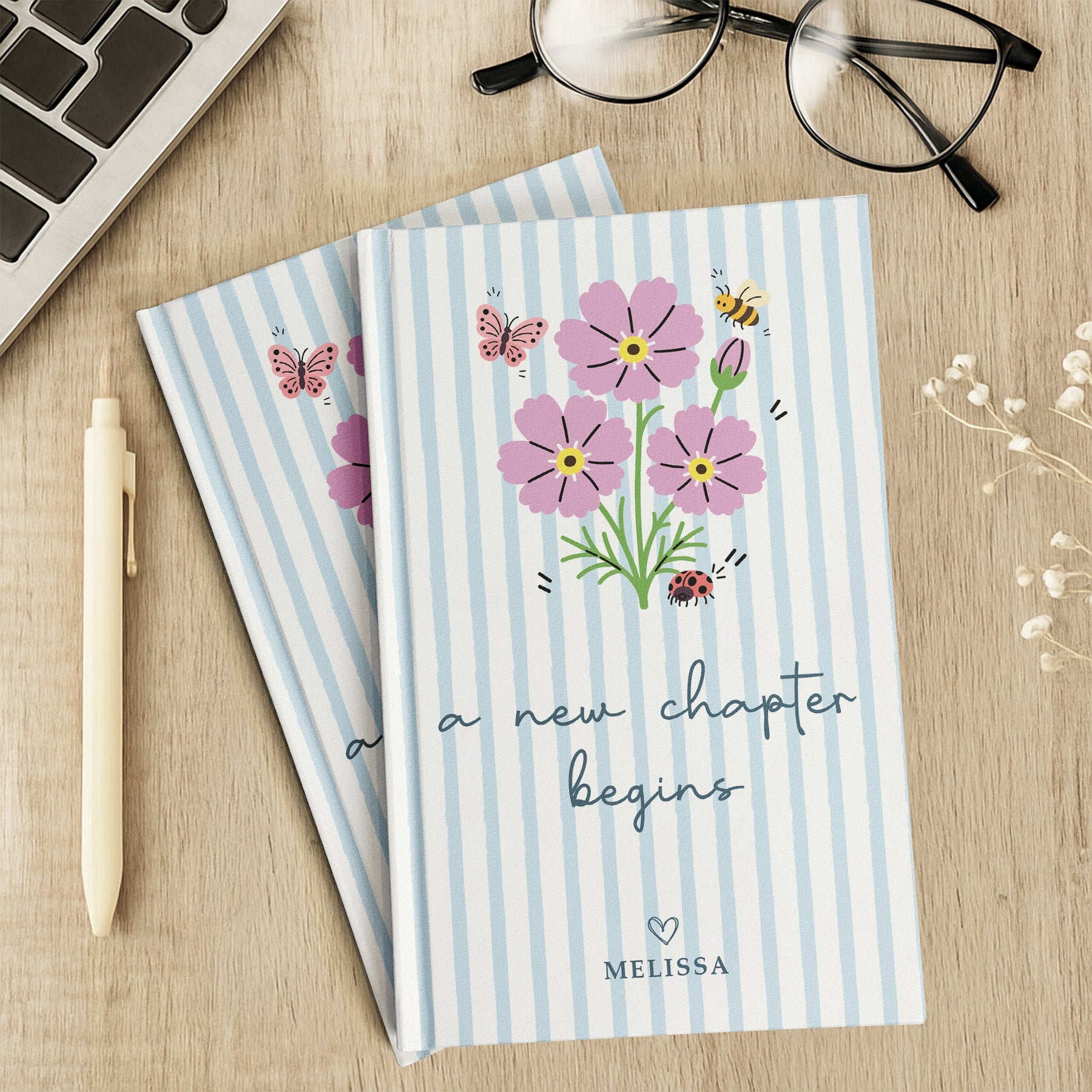 New Chapter Birth Month Flower - Personalized Journal