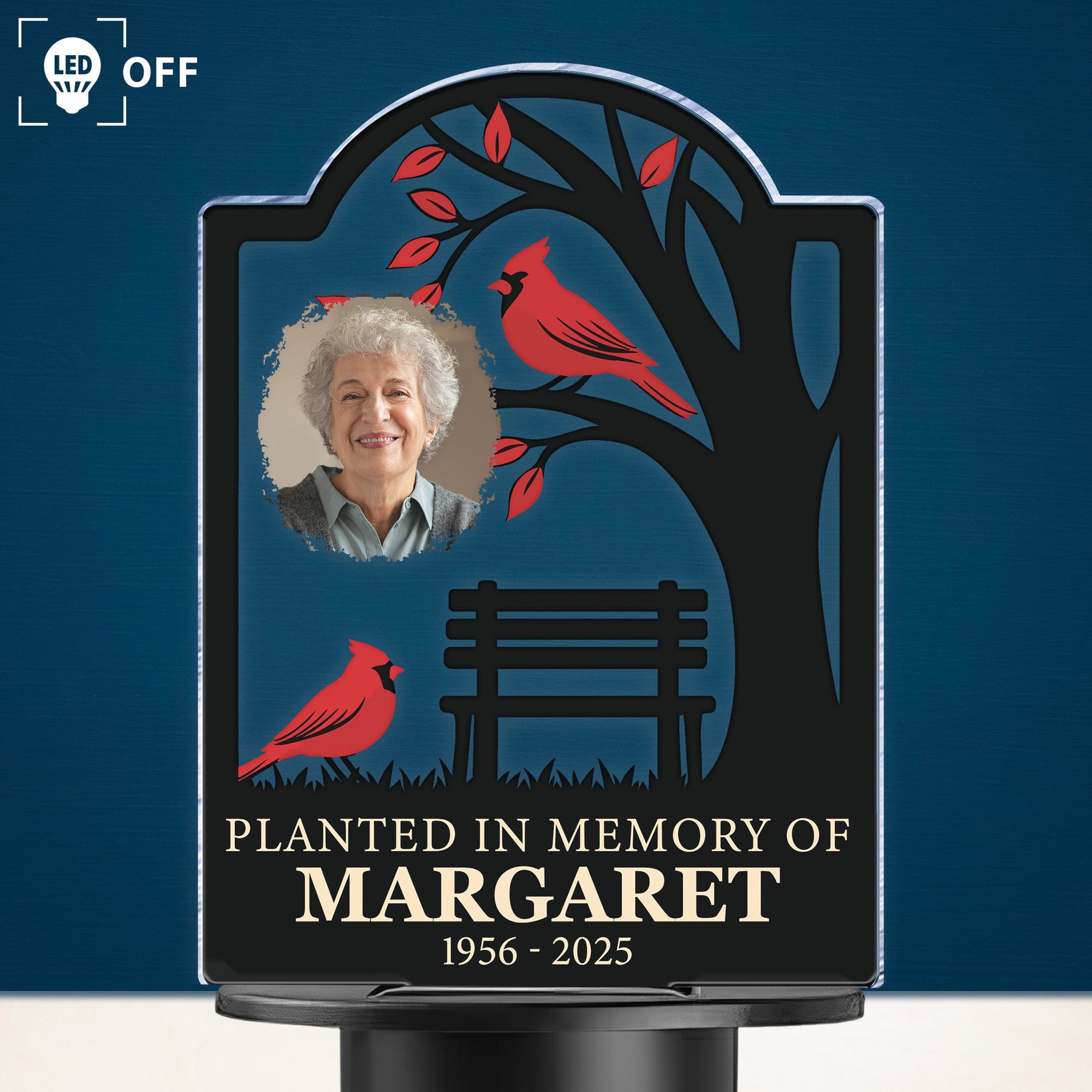 Not A Day Goes By That You Are Not Missed Memory - Personalized Photo Solar Light