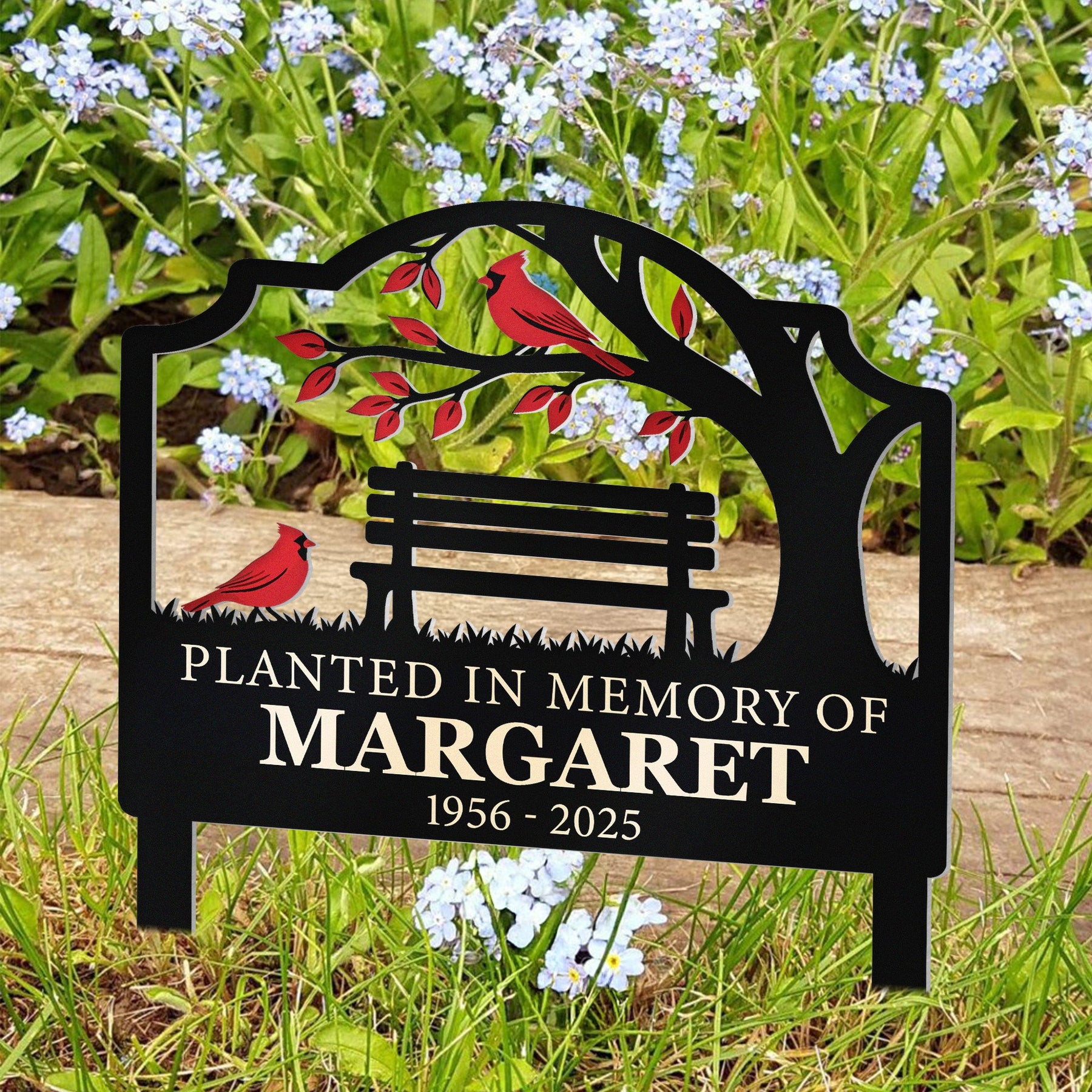 Not A Day Goes By That You Are Not Missed - Personalized Metal Garden Stake