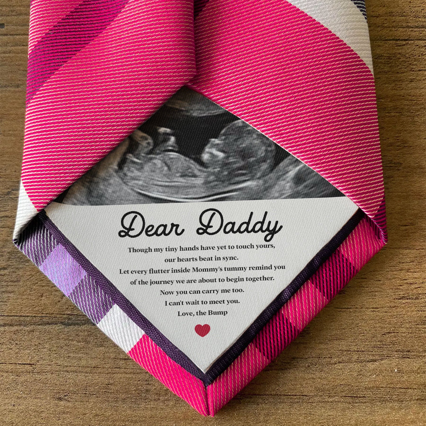 Now You Can Carry Me Too I Can't Wait To Meet You - Personalized Photo Tie Patch