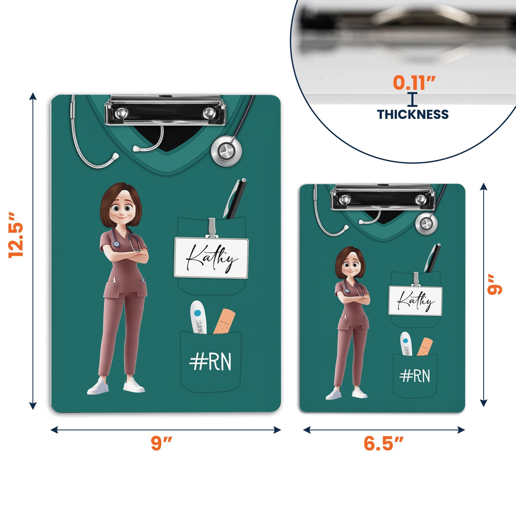 Nurse Life Custom Scrubs CNA RN LPN BSN - Personalized Acrylic Clipboard
