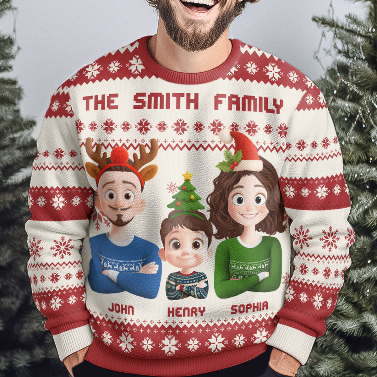 Our Family Christmas - Personalized Ugly Sweater