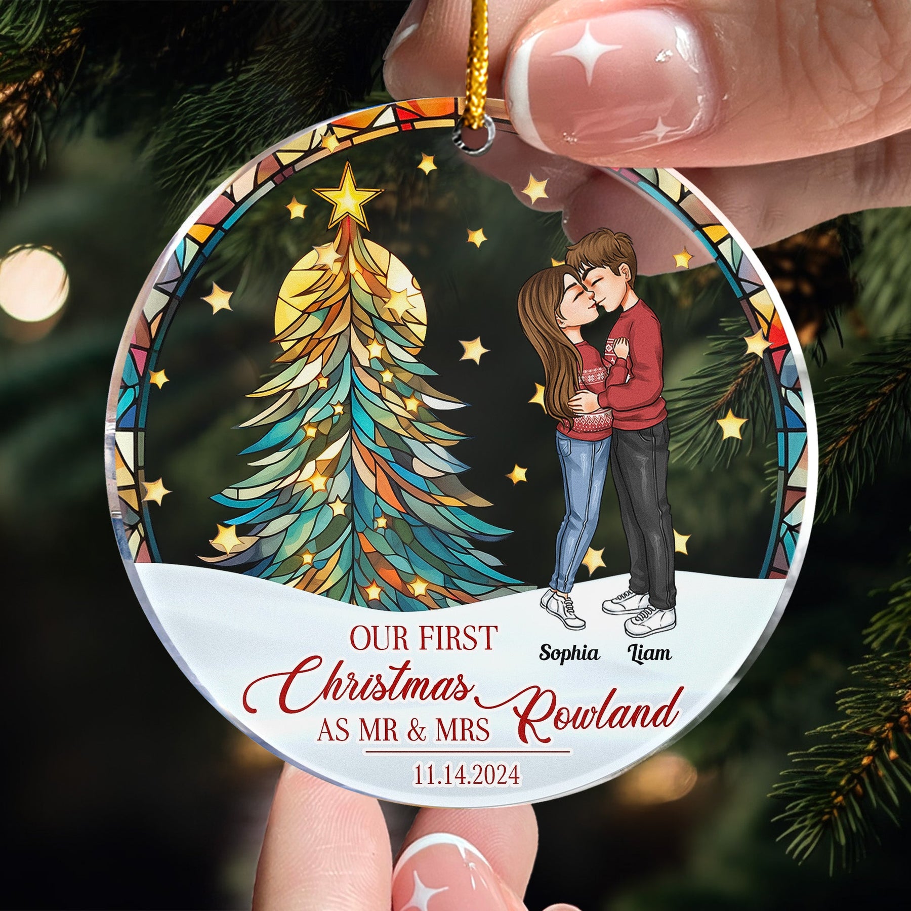 Our First Christmas 2026 - New Version - Personalized Acrylic Ornament