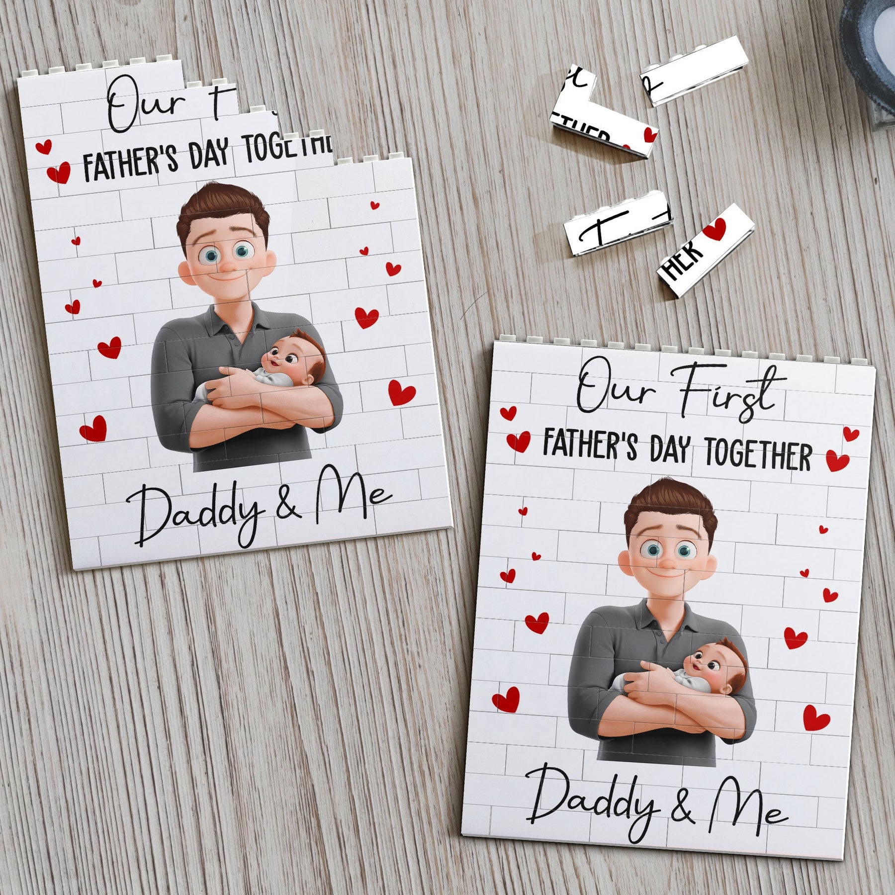 Our First Father's Day Together - Personalized Building Brick