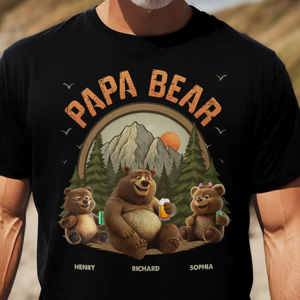 Papa Bear - New Style - Personalized Shirt