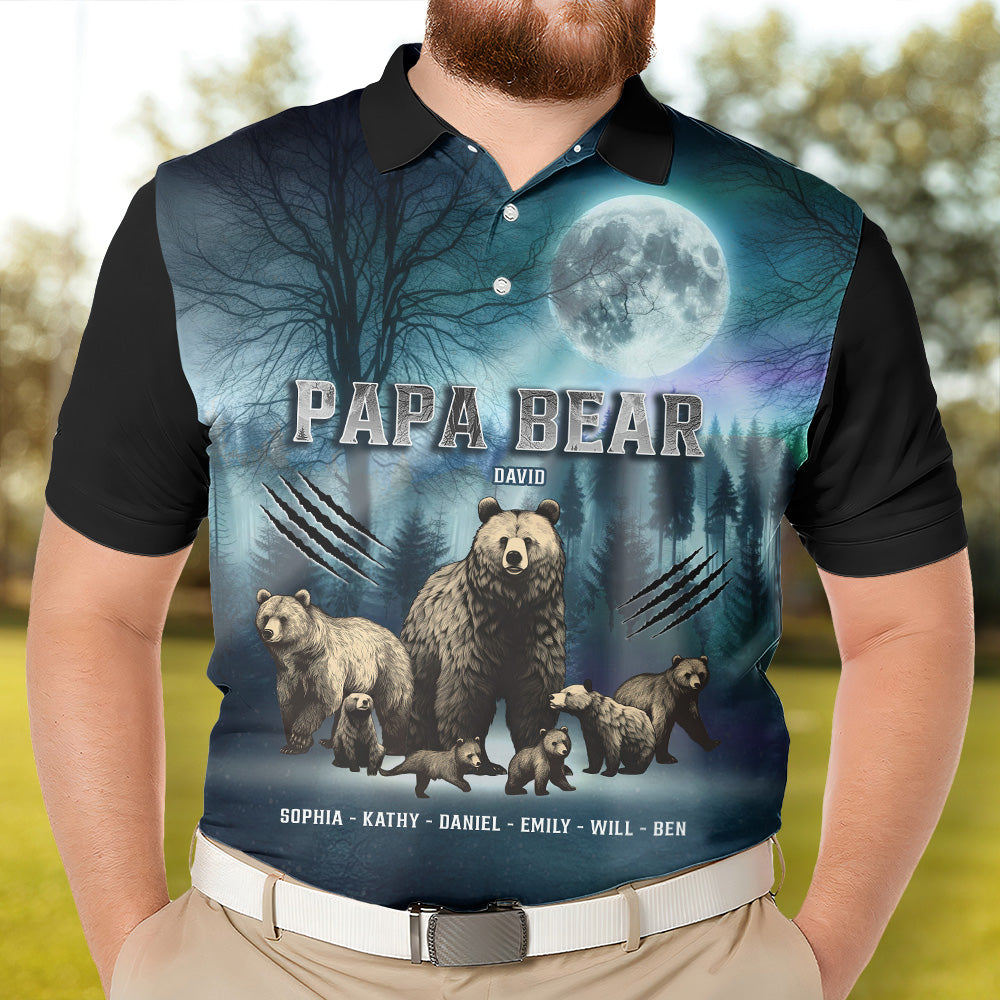 Papa Bear - Personalized Polo Shirt