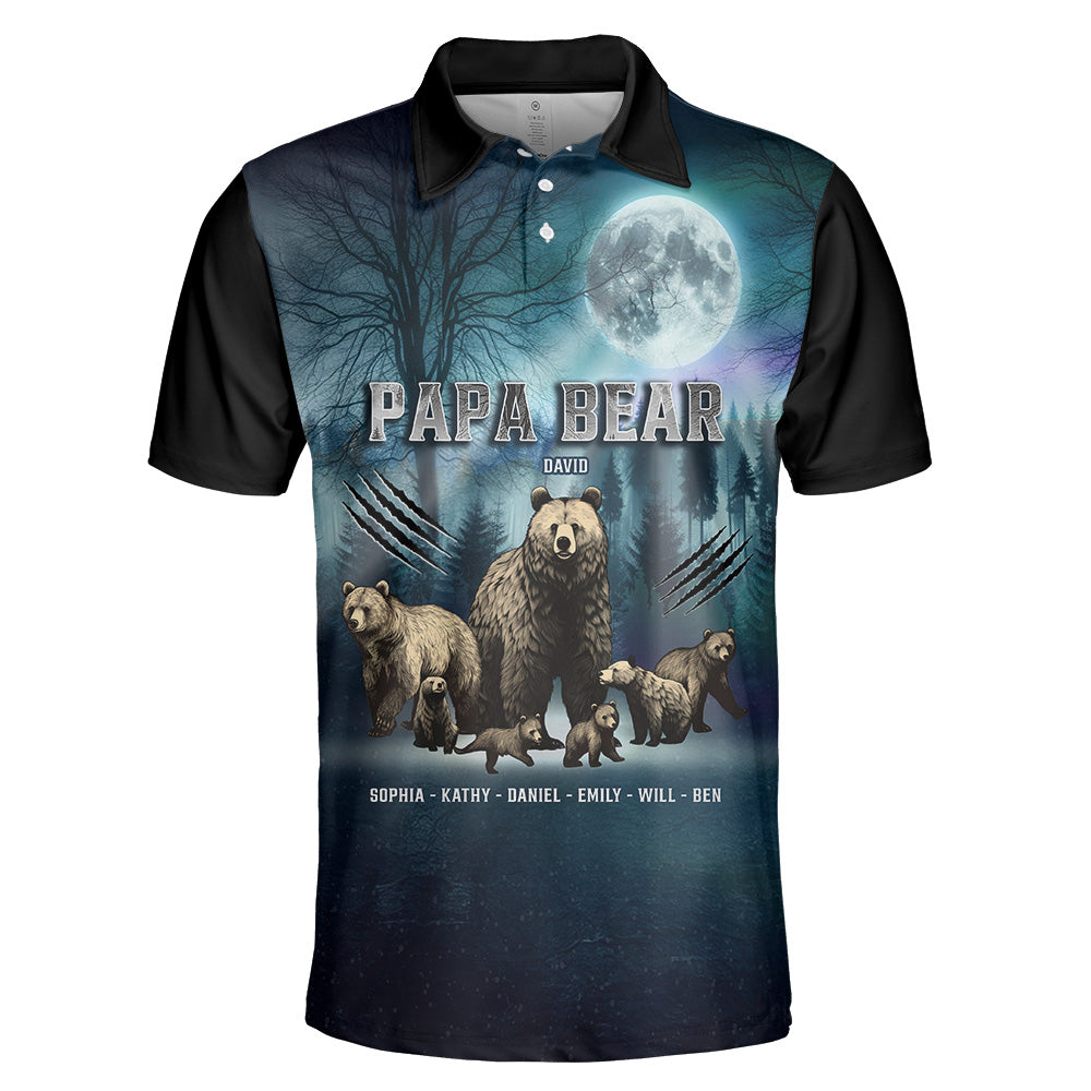Papa Bear - Personalized Polo Shirt