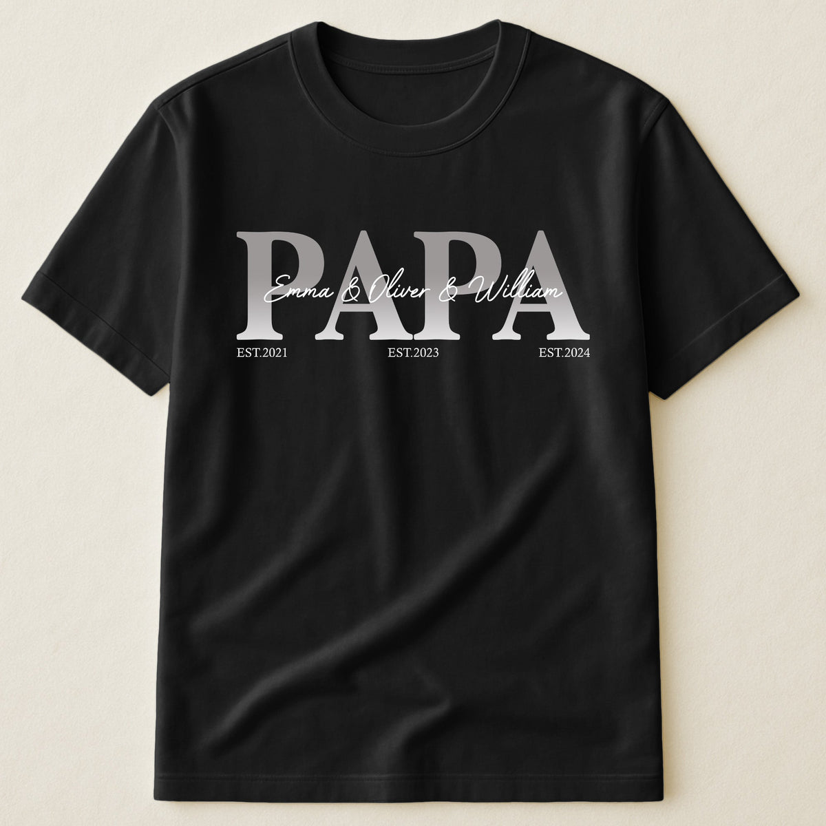 Papa, Daddy, Dad - Father's Day Gift With Kids' Names - Personalized Shirt