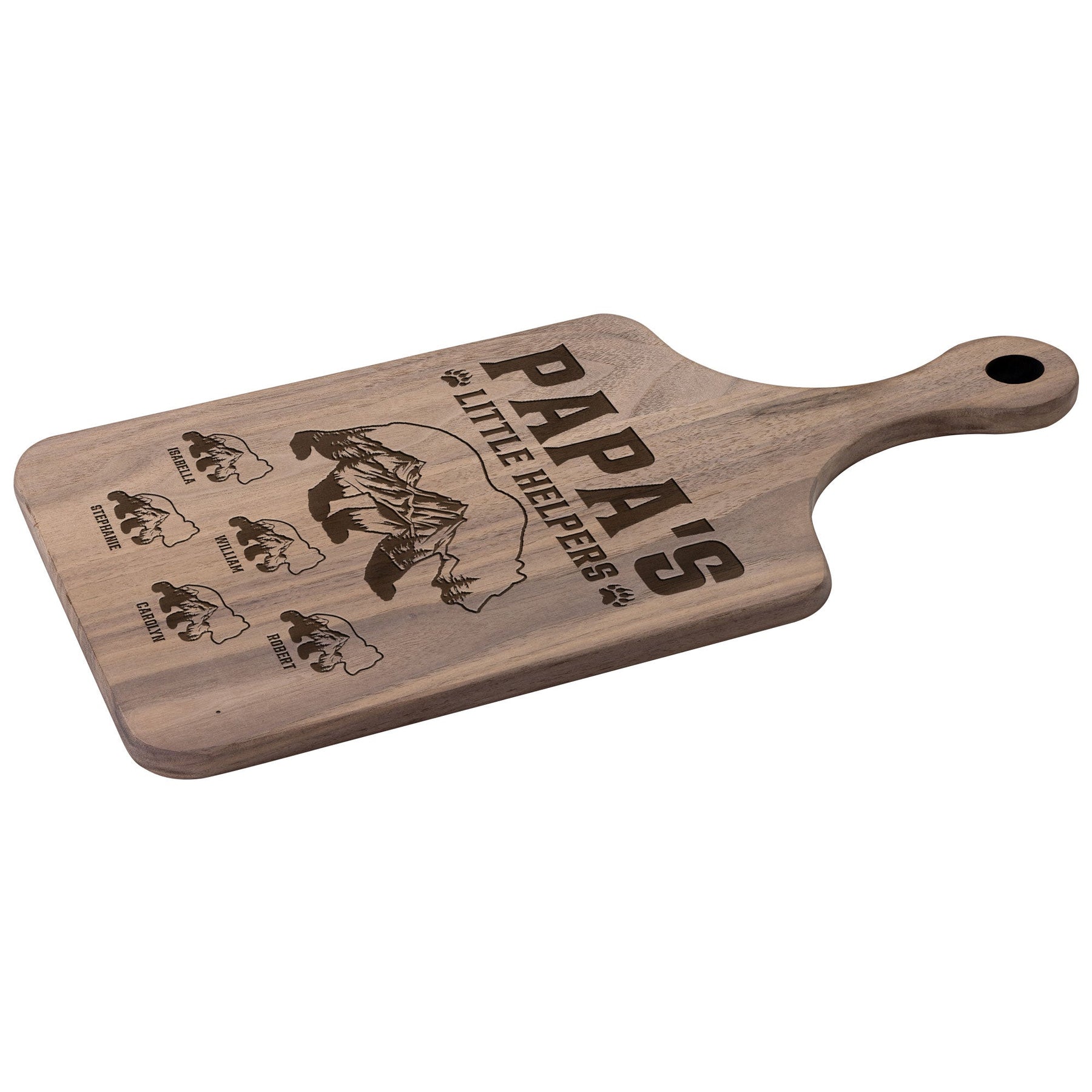 Papa's Little Helpers - Personalized Paddle Cutting Board