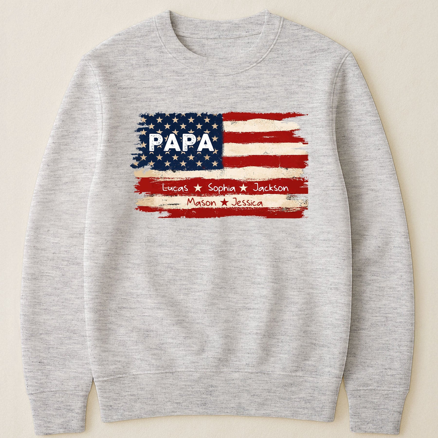 Patriotic American Flag Gift For Him Grandpa Dad - Personalized Shirt