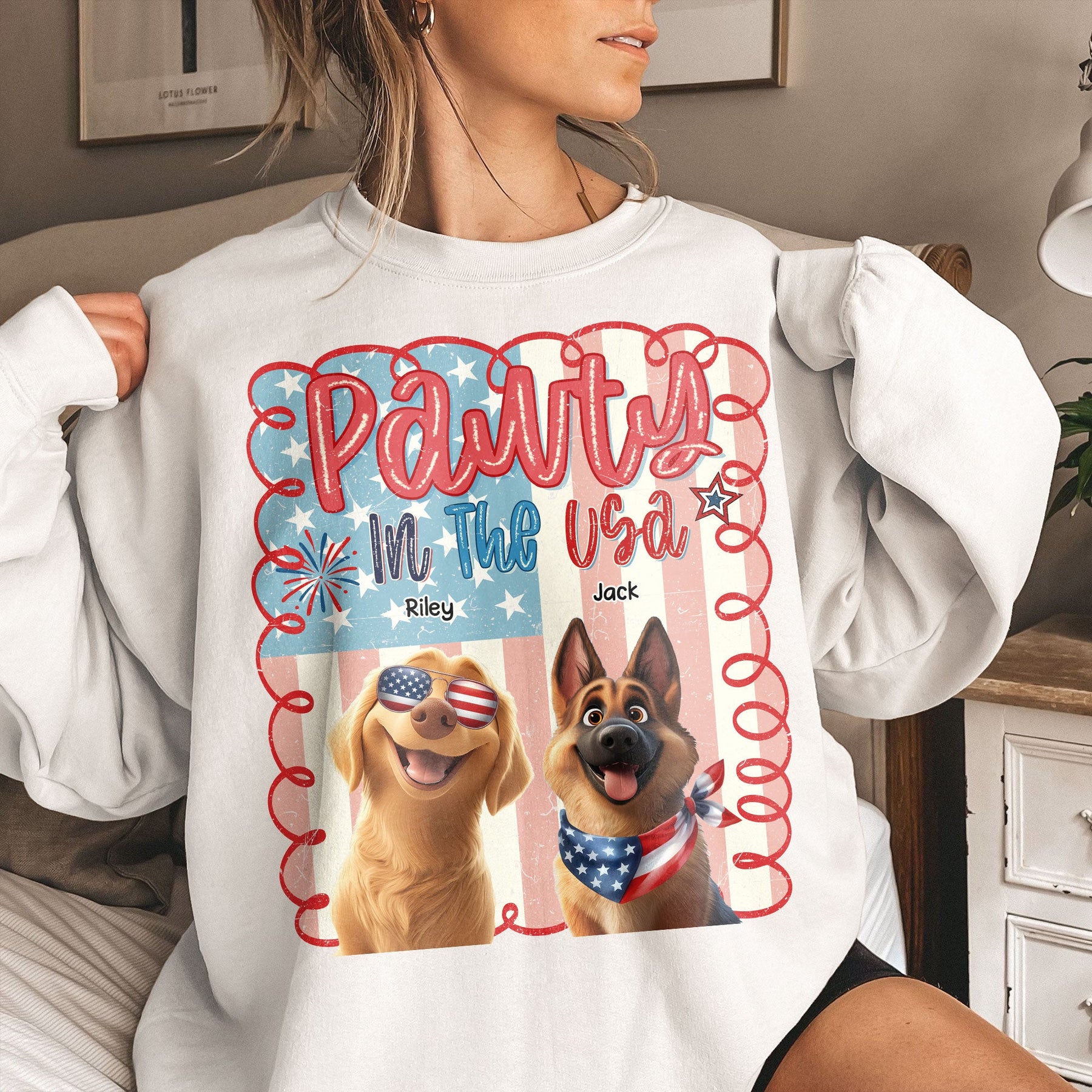 Pawty In The Usa - Personalized Shirt