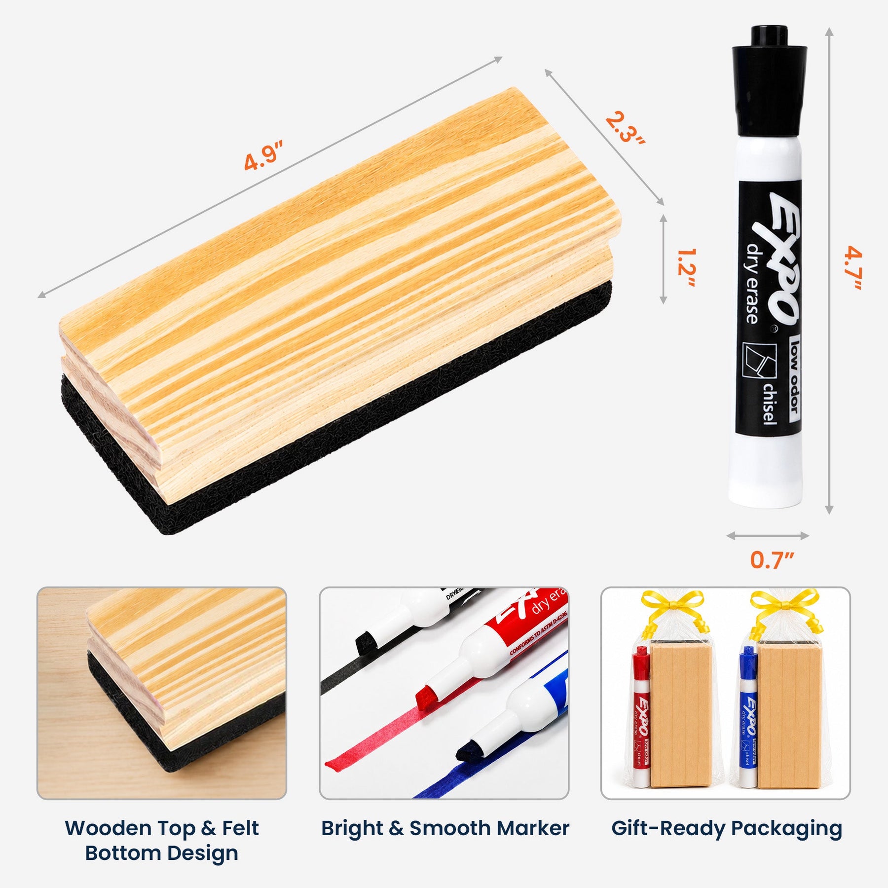 Pencil Theme Teacher - Personalized Whiteboard Eraser
