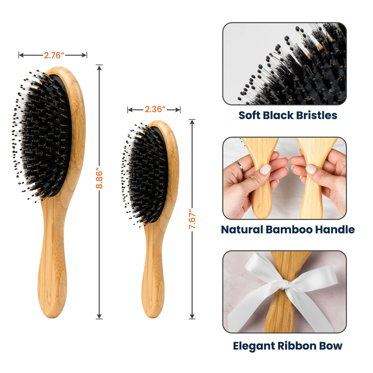 Personalised Birth Flower Gift For Her - Personalized Hair Brush