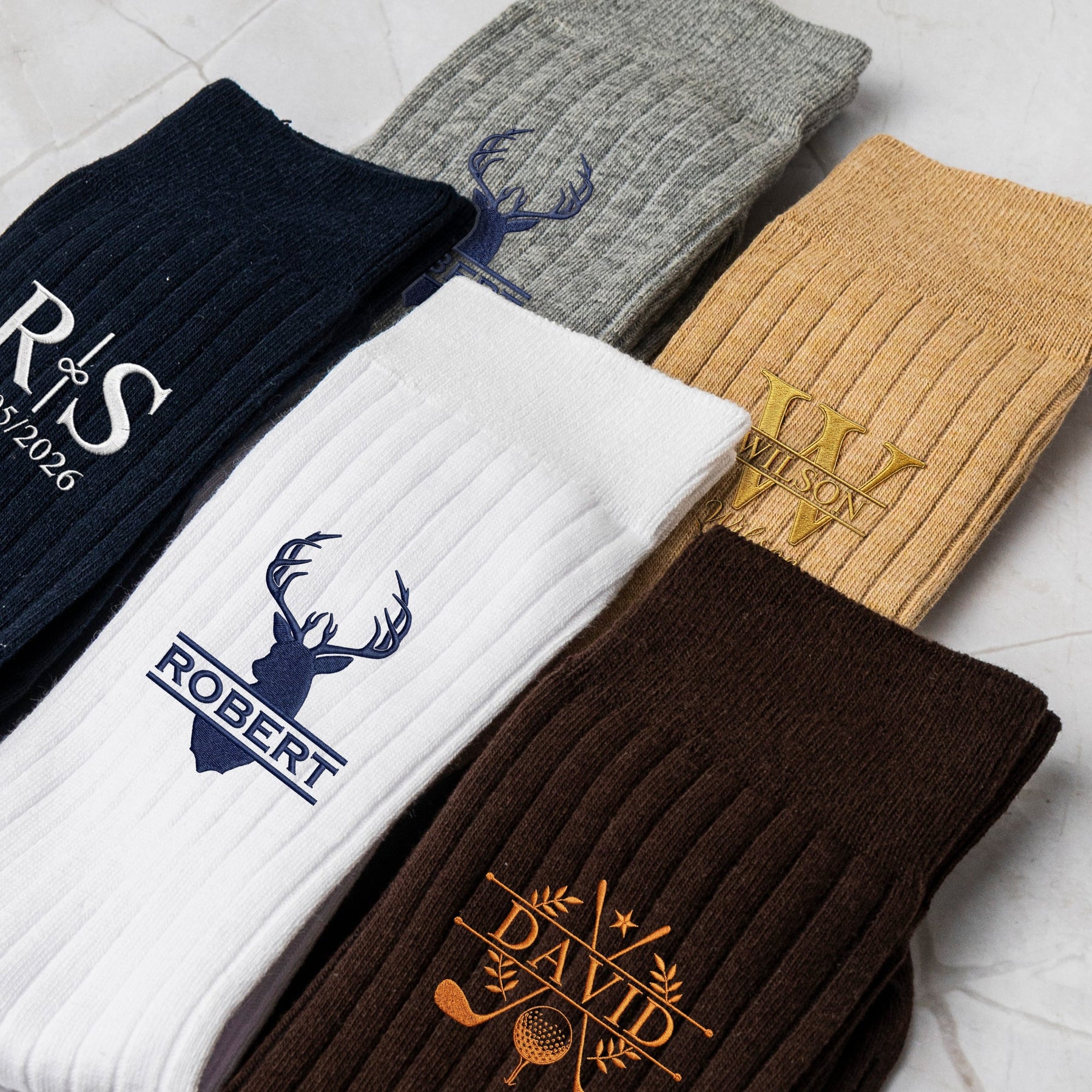 Personalized Monogram, Initial Name For Him, Husband, Son, Groomsmen - Personalized Socks
