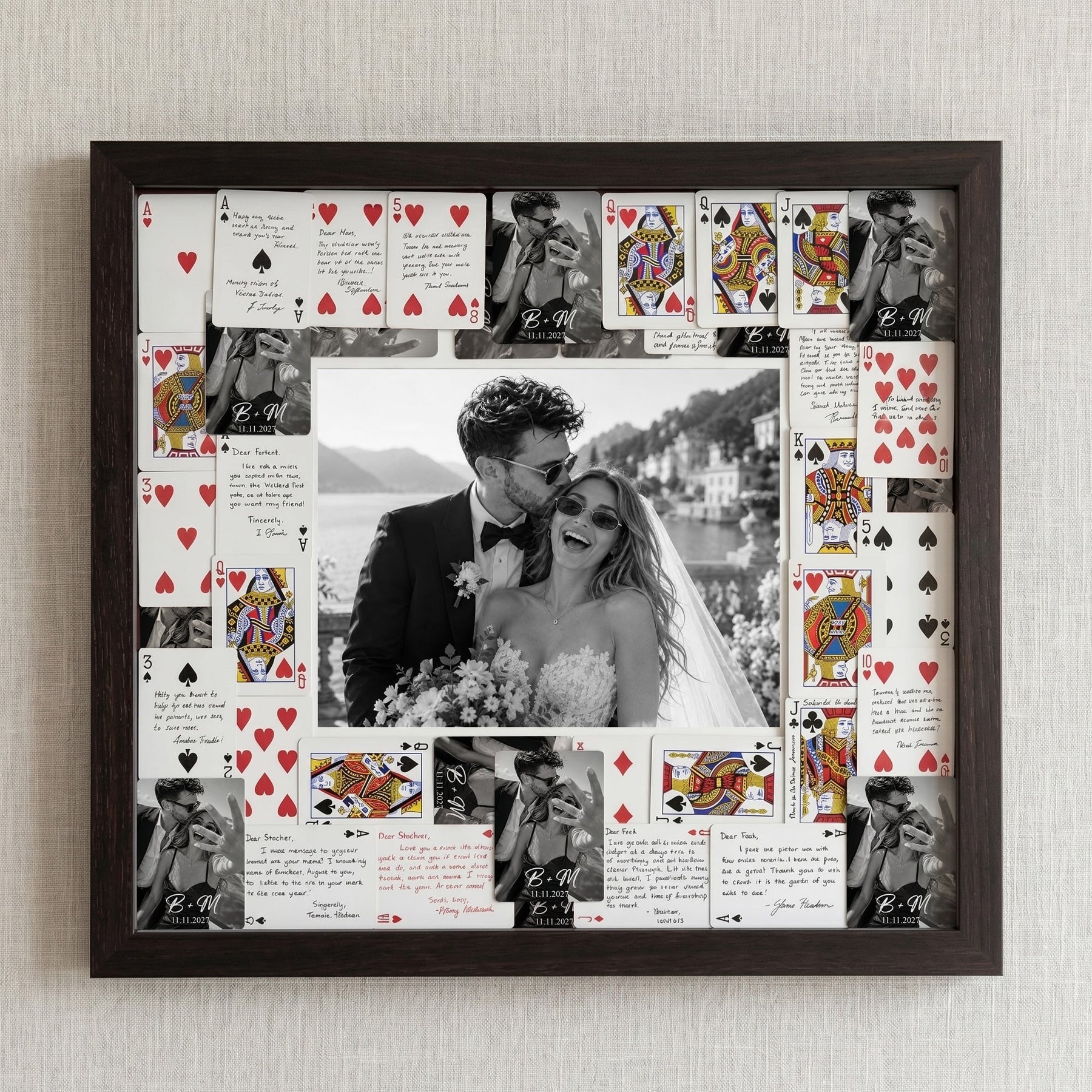 Personalized Wedding Guest Book Alternative - Custom Playing Cards Deck - Personalized Playing Cards