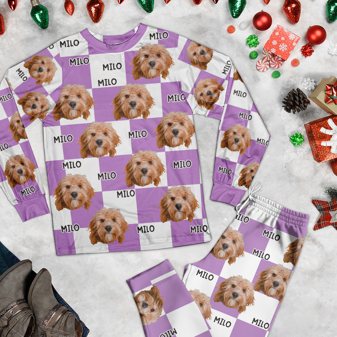 Pet Pattern - Personalized Photo Pajama Set
