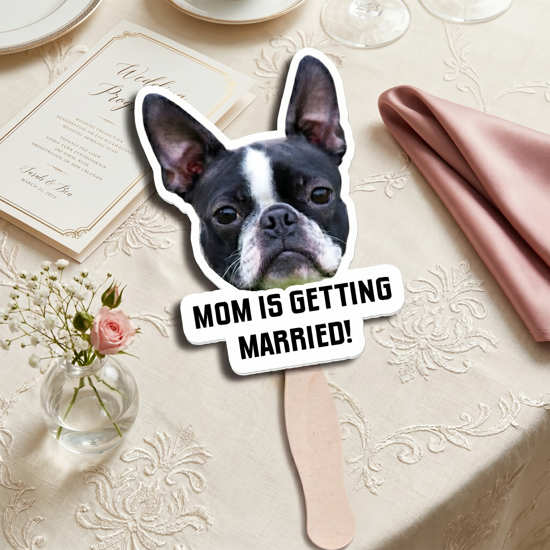 Pet Mom, Dad - My Humans Are Getting Married! - Wedding Gift, Bachelor Party Gift - Personalized Fan