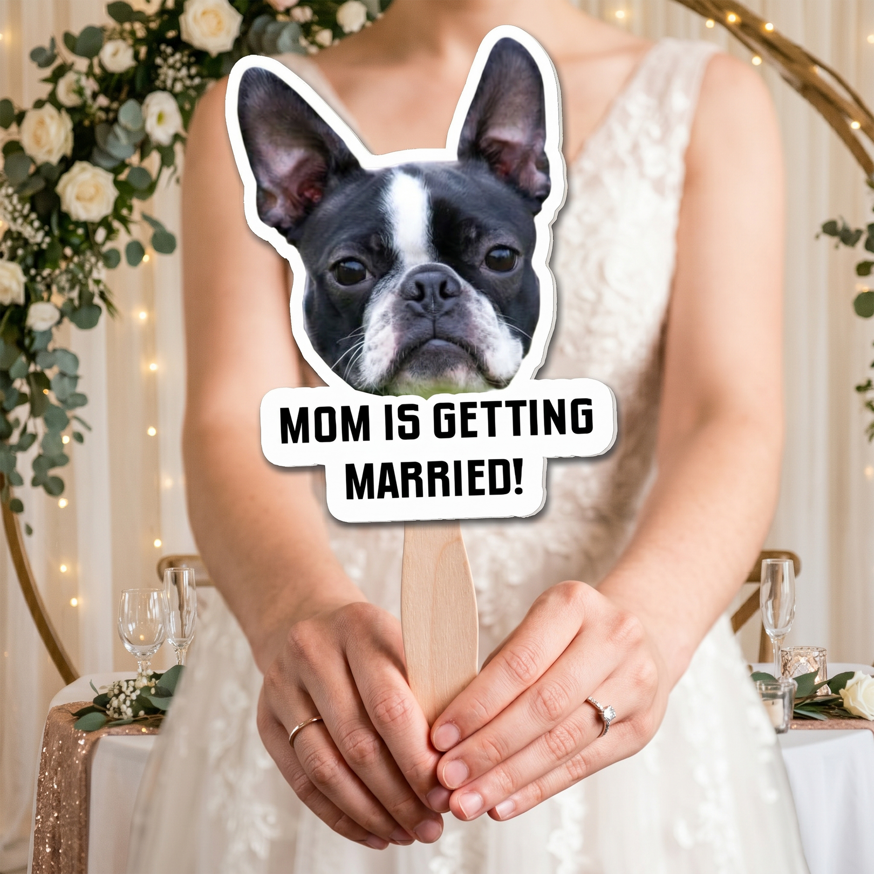 Pet Mom, Dad - My Humans Are Getting Married! - Wedding Gift, Bachelor Party Gift - Personalized Fan