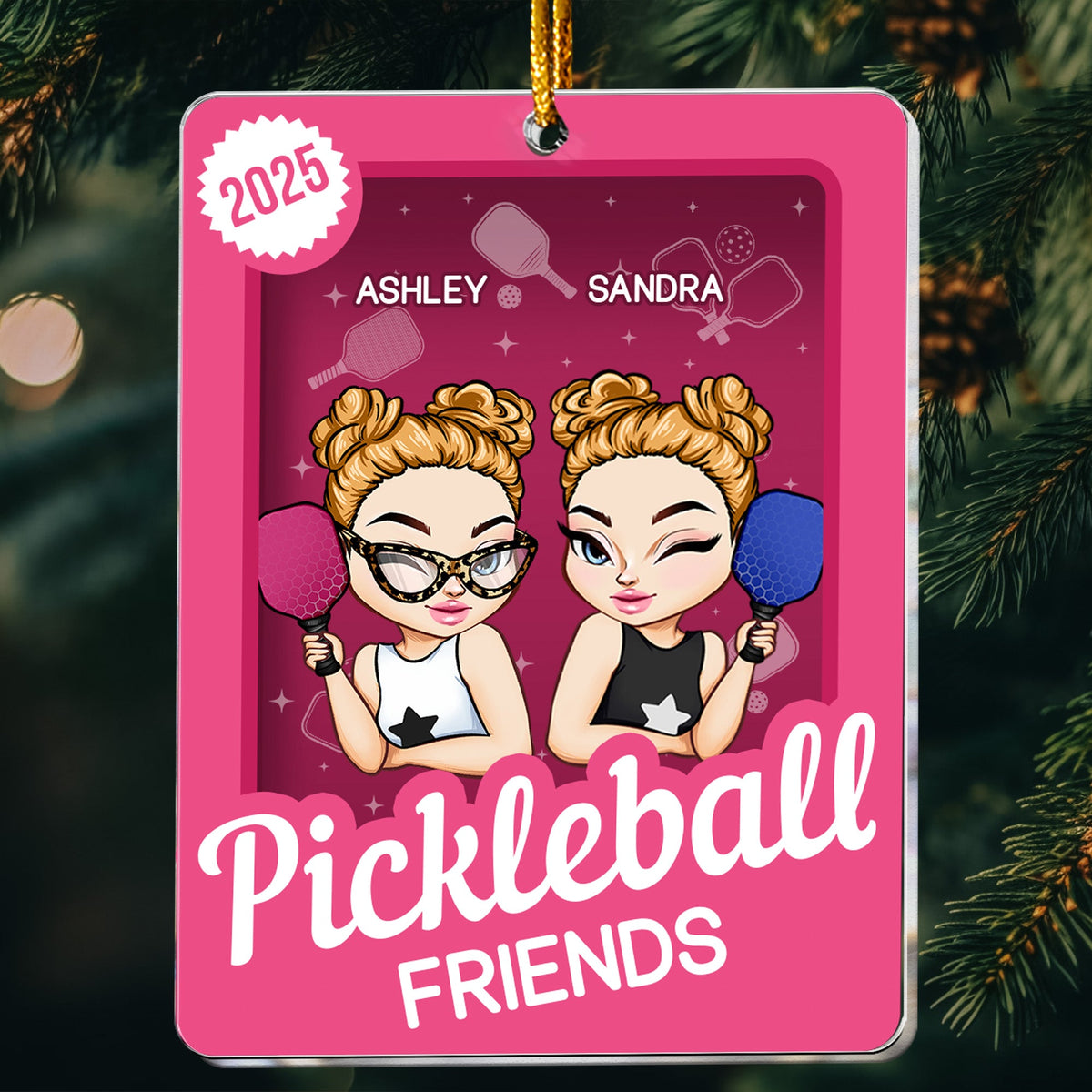 Pickleball Friends Toy Box - Personalized Acrylic Ornament