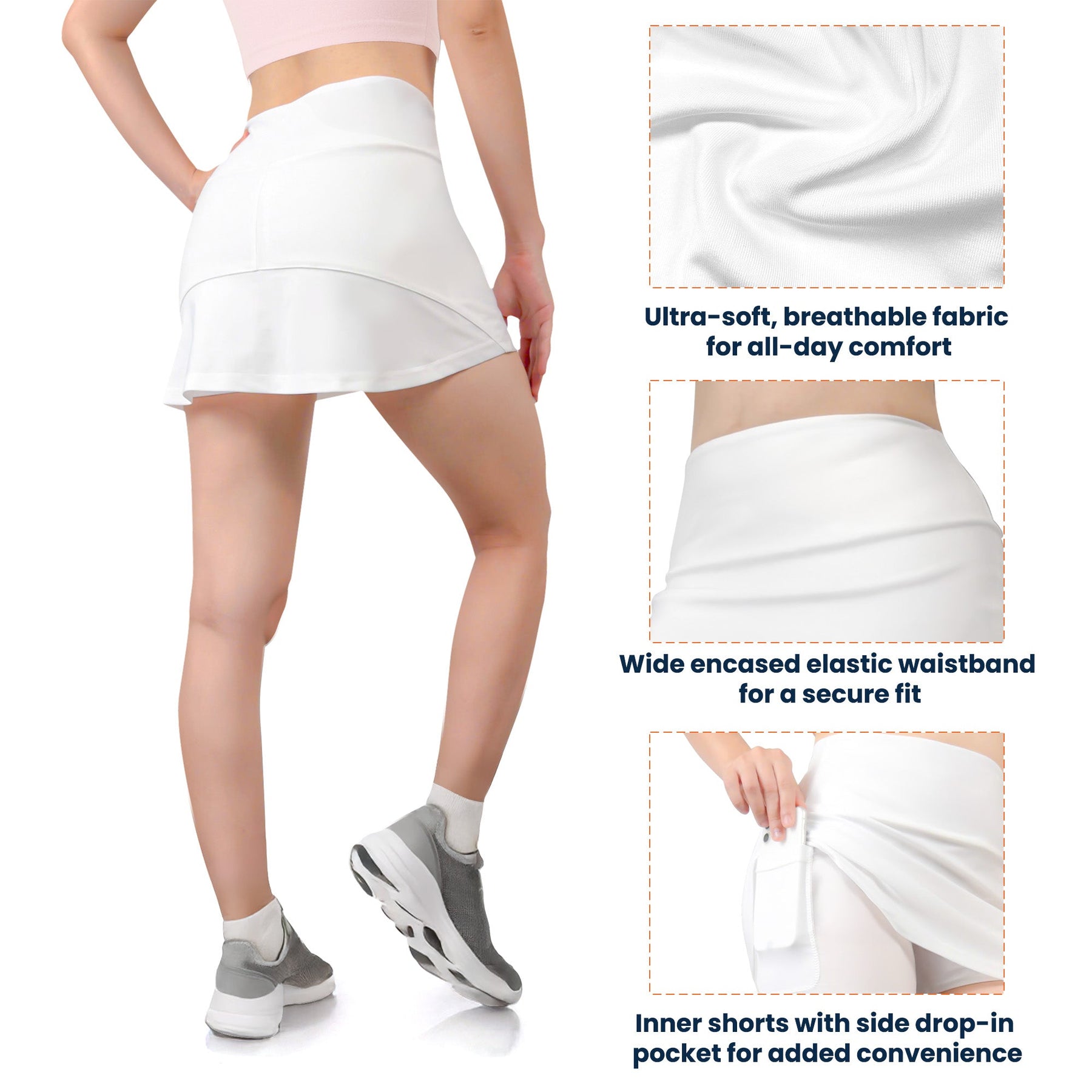 Pickleball Girl Sport Lover Gift For Her - Custom Women's Skorts With Pockets