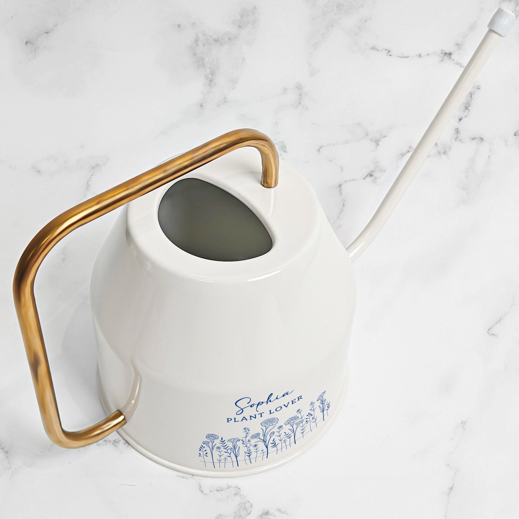 Plant Lover Custom Birth Flower & Name - Personalized Indoor Watering Can