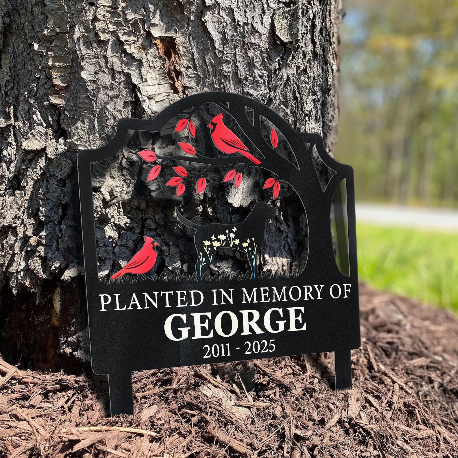 Planted In Loving Memory Of Sympathy Pet Gift - Personalized Metal Garden Stake