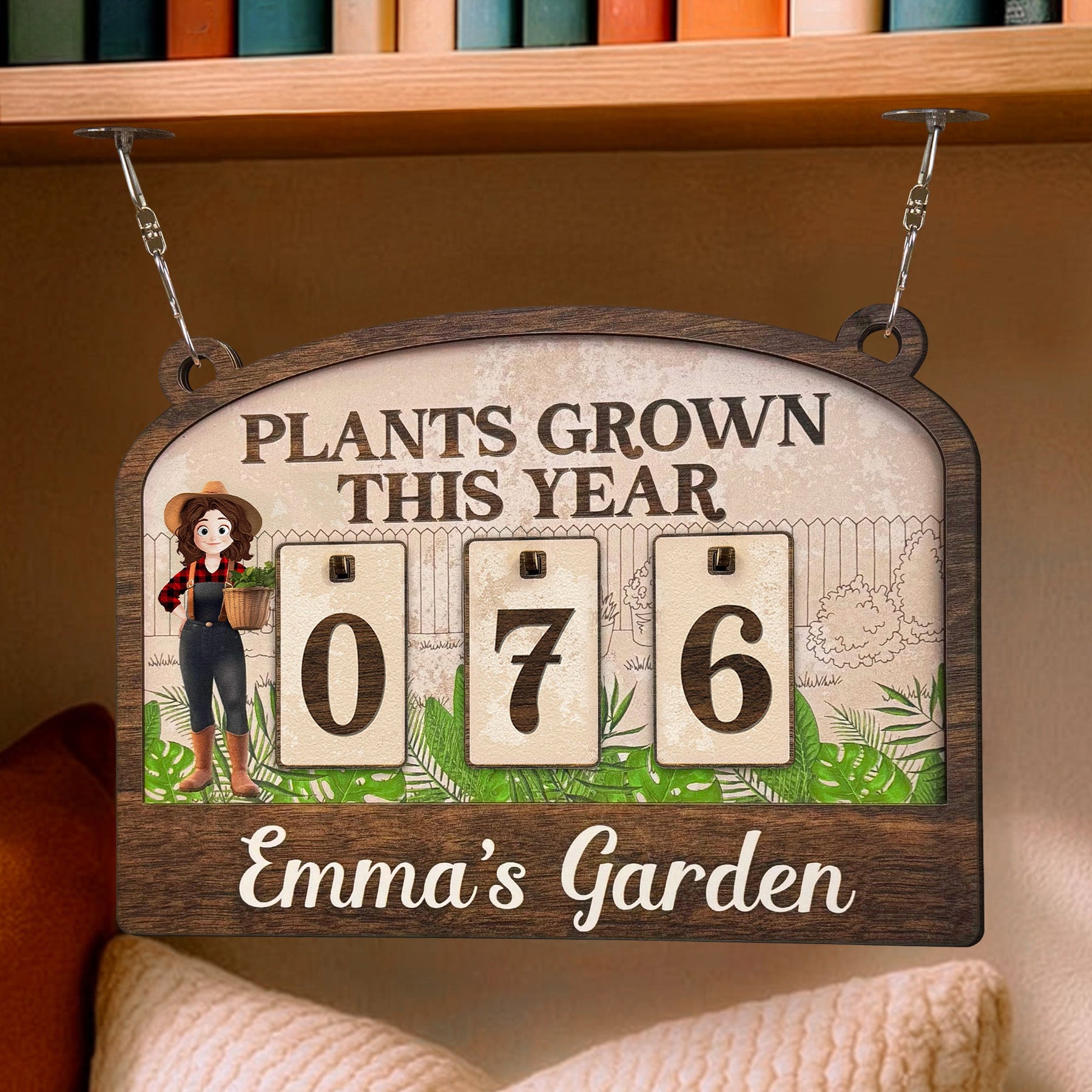 Plants Grown This Year - Personalized Gardening Tracker Sign