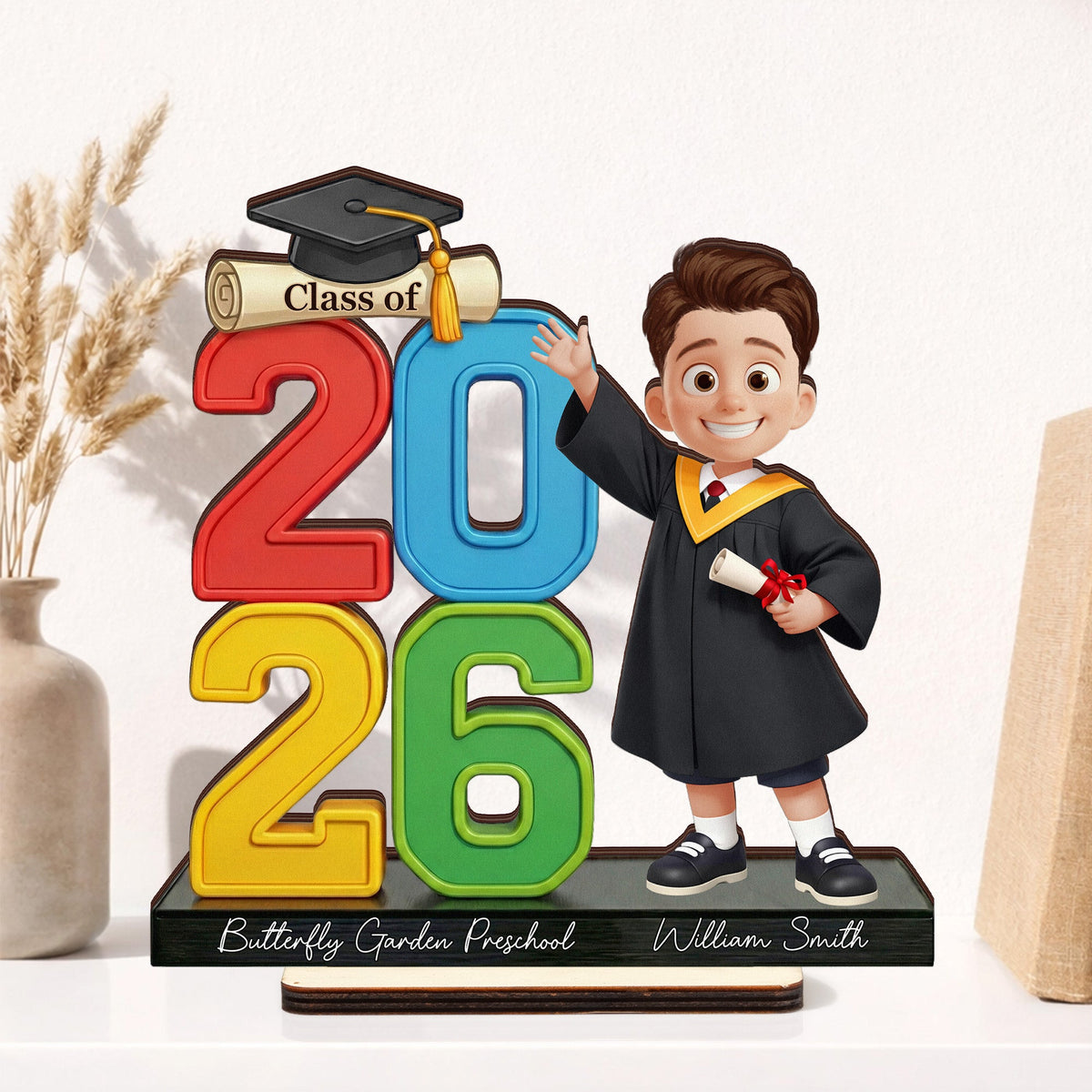 Preschool Kindergarten Graduation - Personalized Wooden Plaque