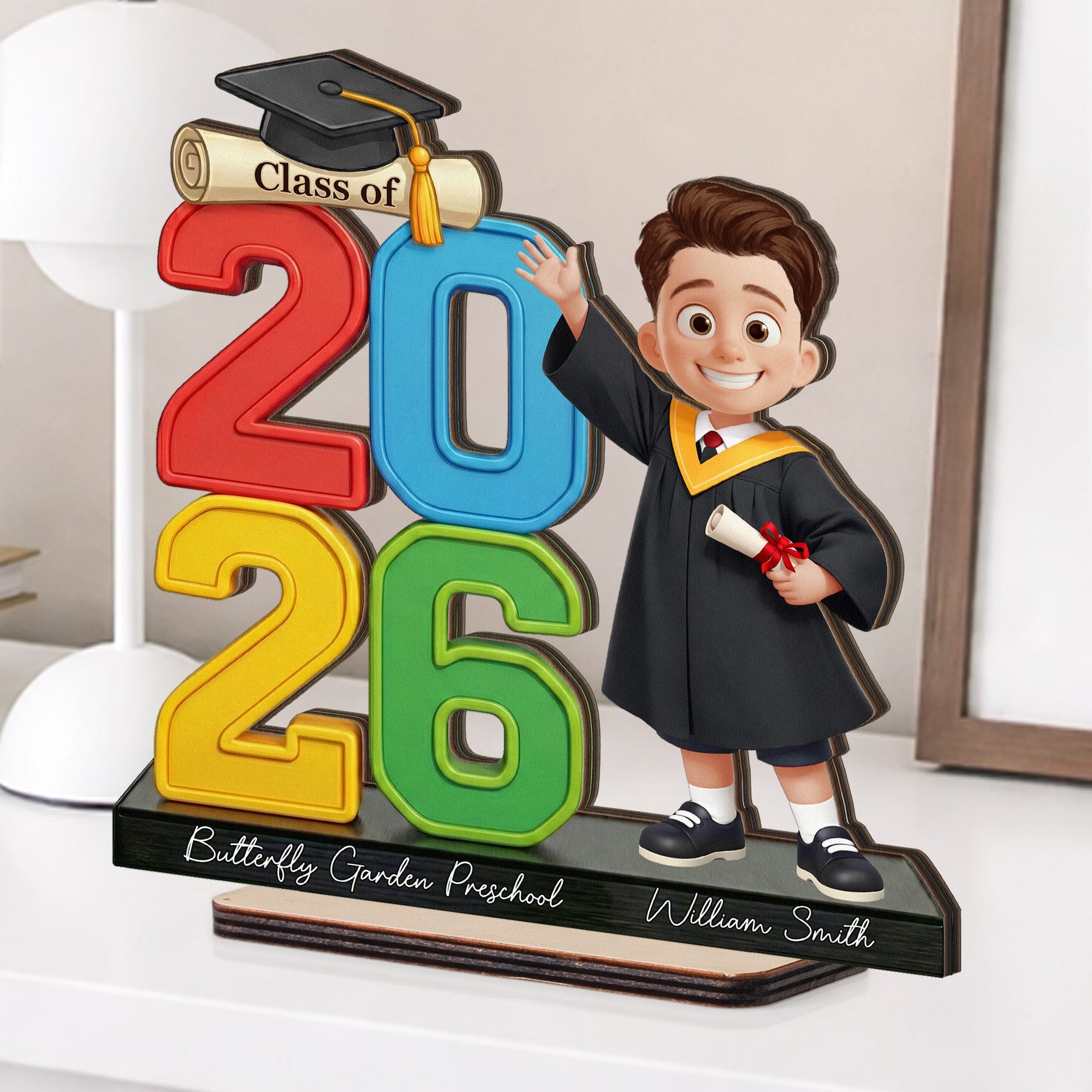 Preschool Kindergarten Graduation - Personalized Wooden Plaque
