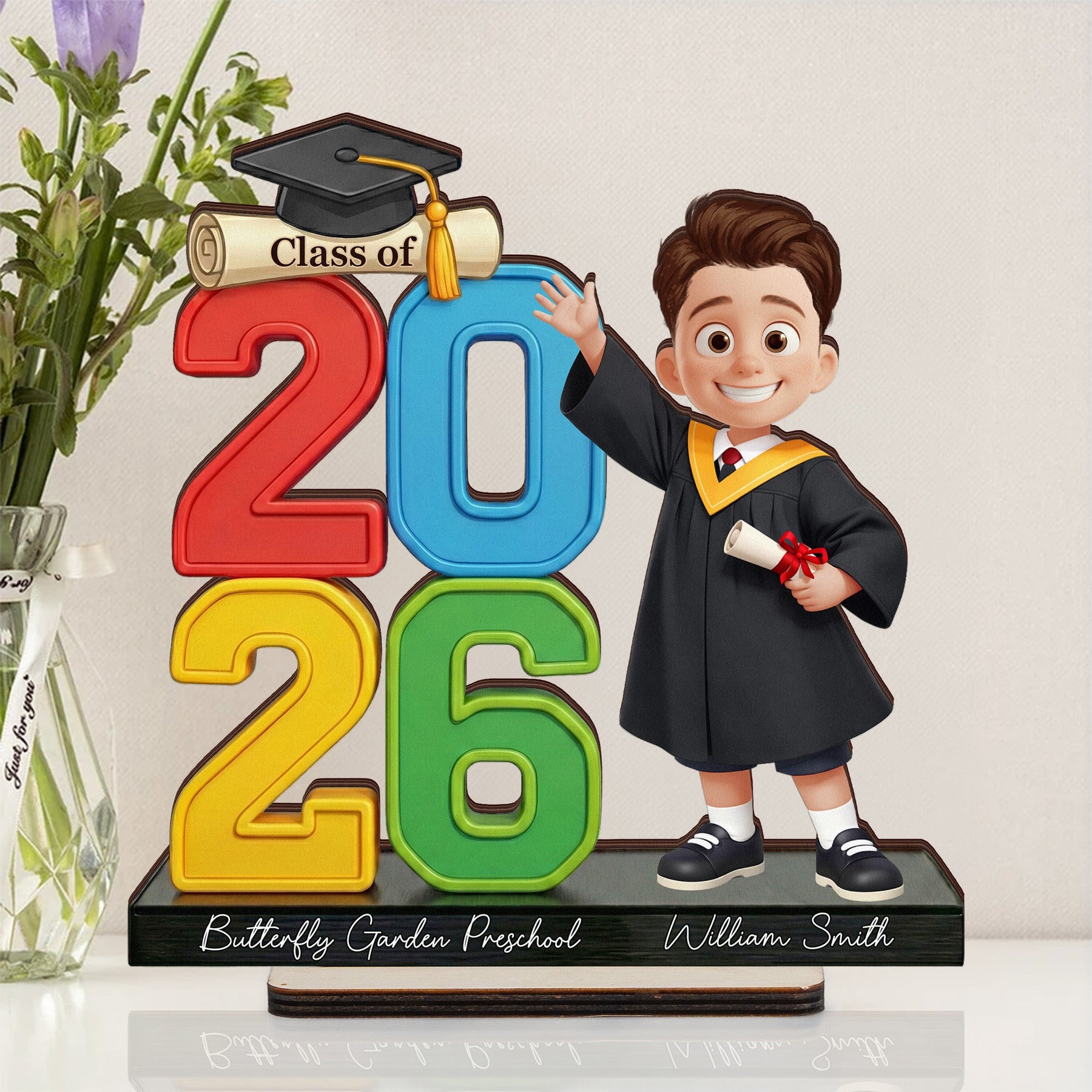Preschool Kindergarten Graduation - Personalized Wooden Plaque