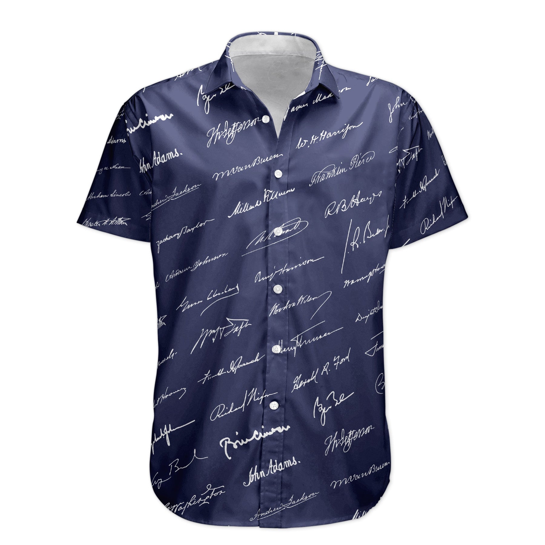 Presidential Signature Pattern - Personalized Hawaiian Shirt