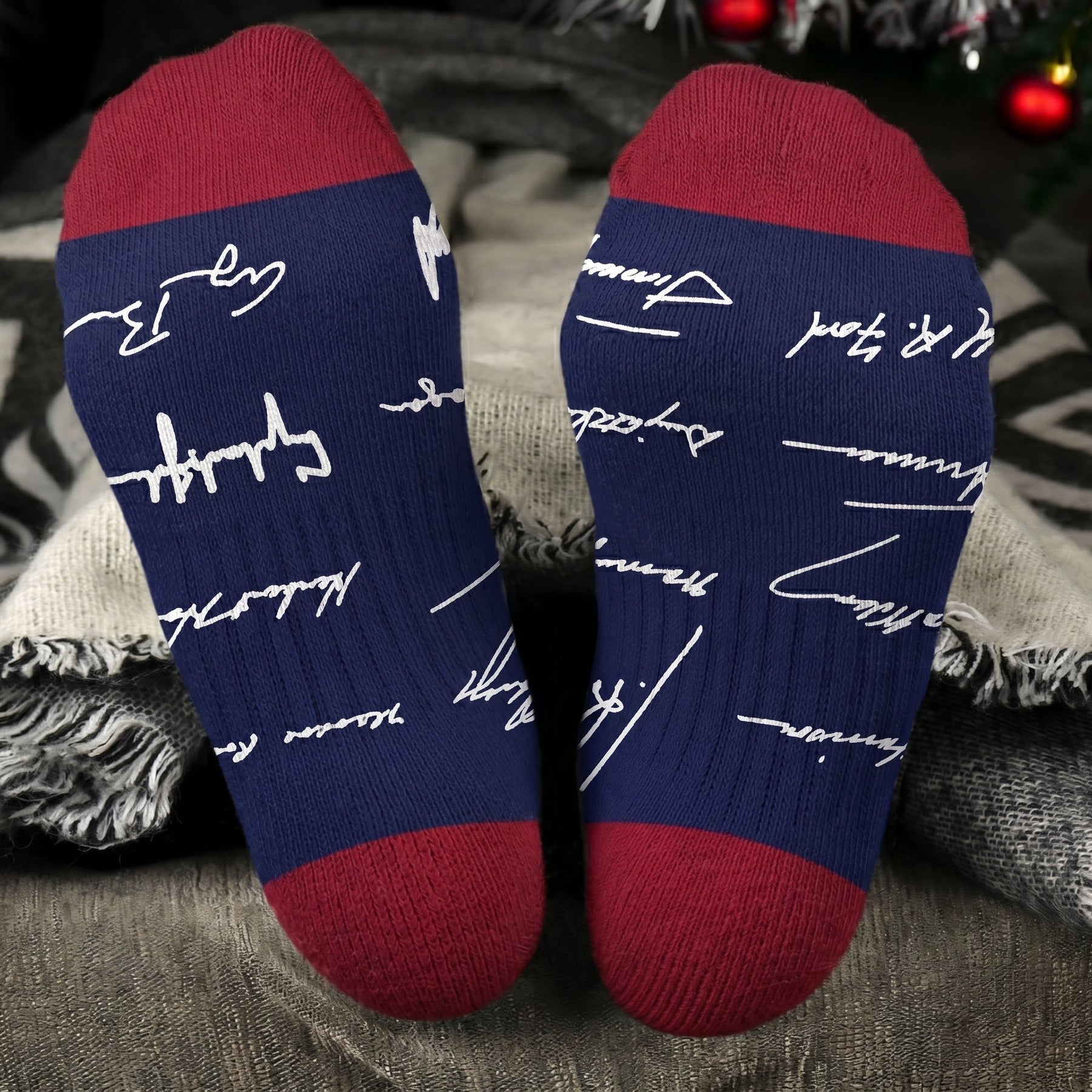 Presidential Signature Pattern - Personalized Socks