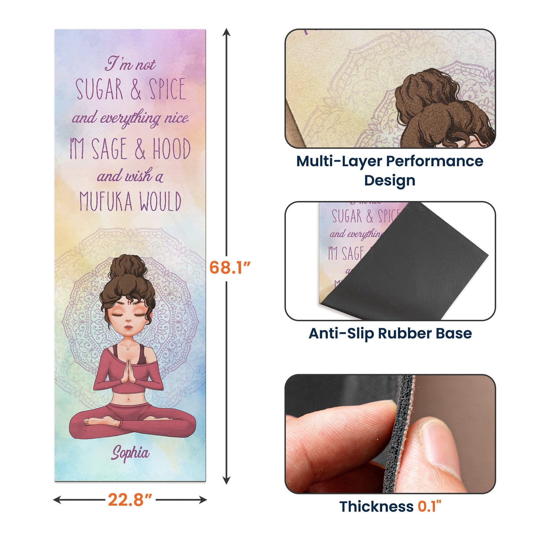Let That Sh*t Go - Personalized Yoga Mat