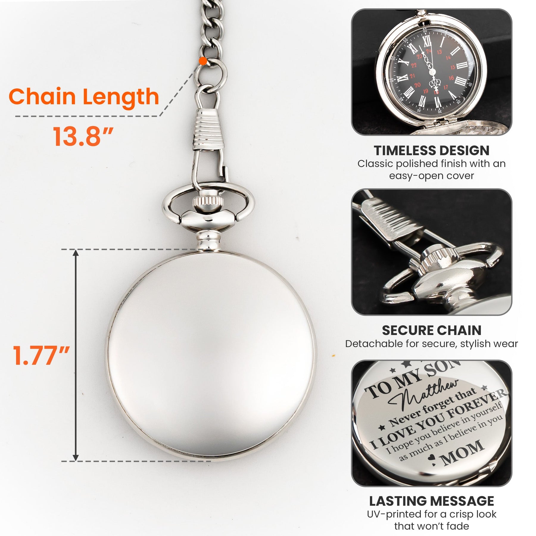 I Hope You Believer In Yourself - Personalized Pocket Watch