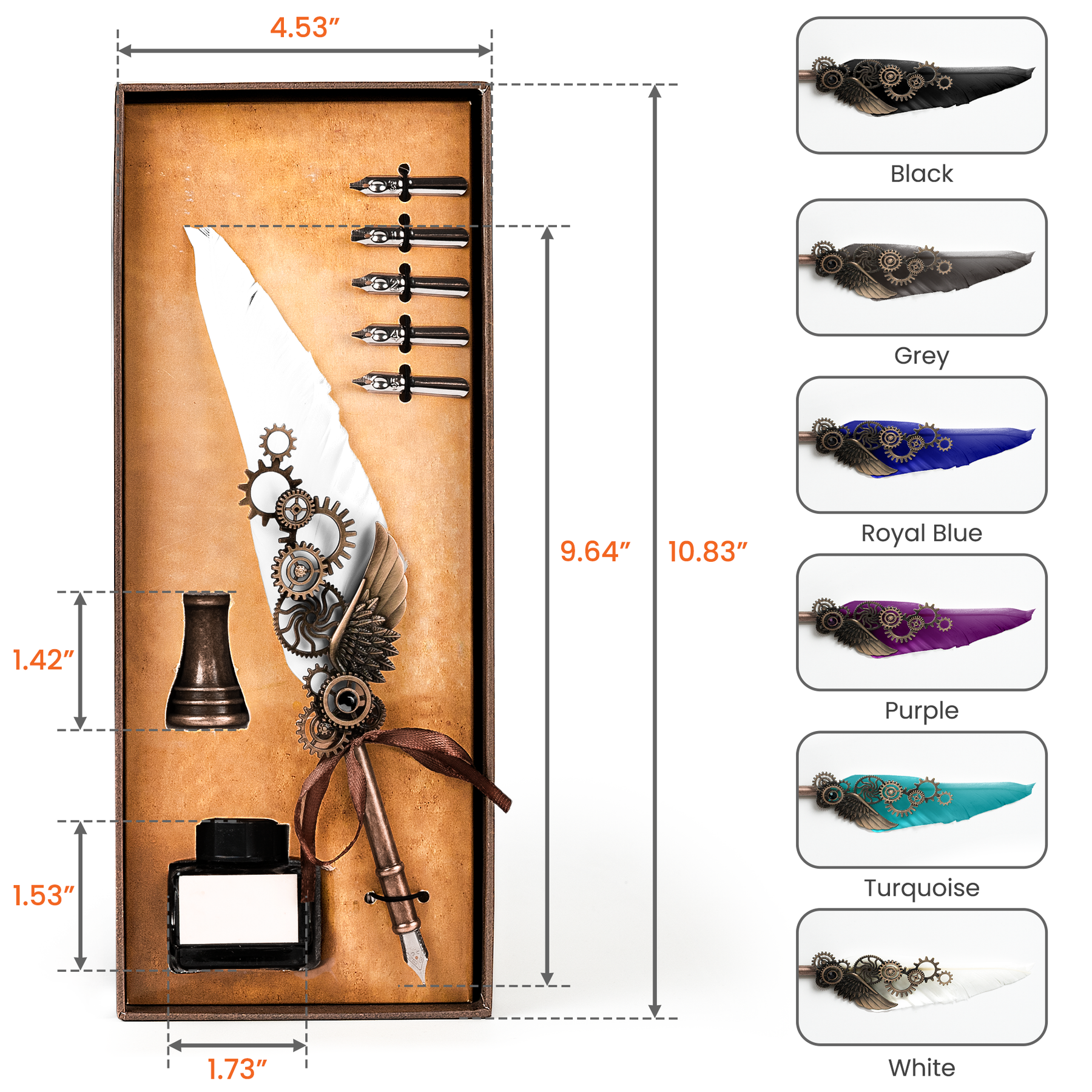 May You Be Proud Of The Work You Do - Feather Pen Set With Custom Card
