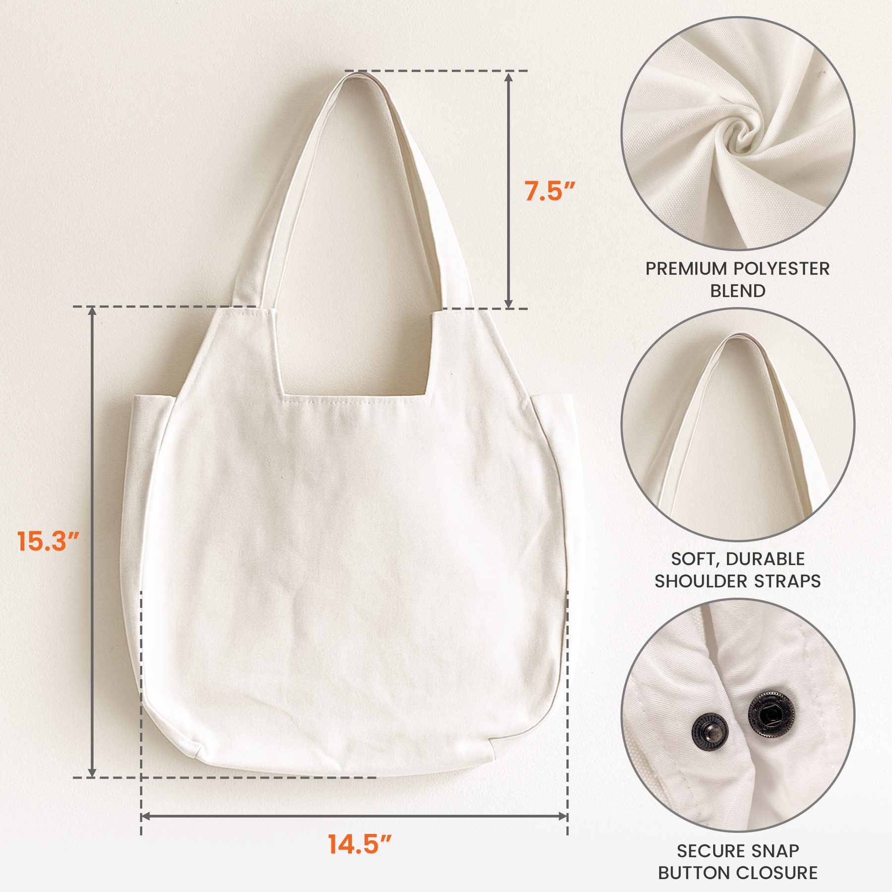 Cat Cute Face - Personalized Round Tote Bag