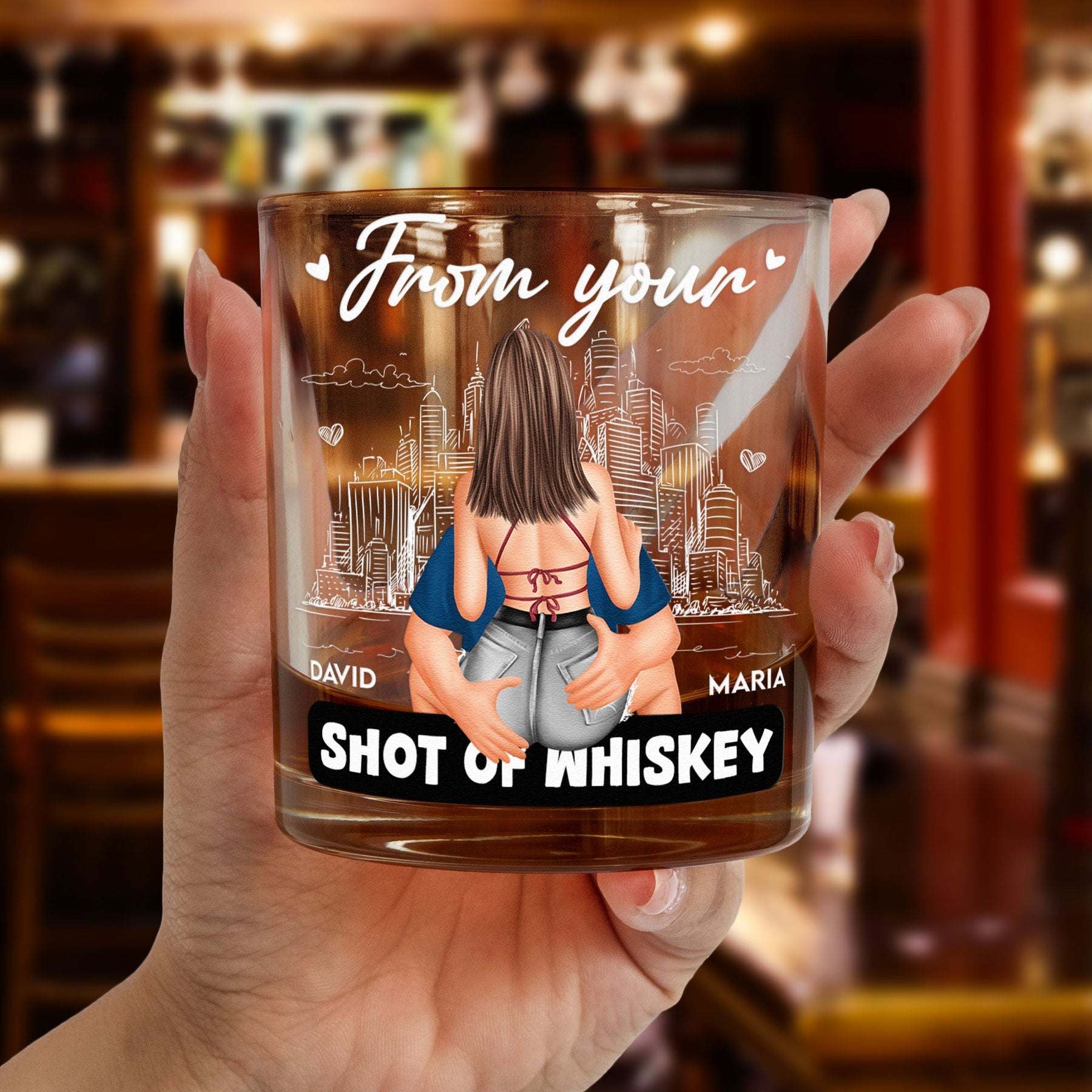 Promise To Always Be By Your Side - Personalized Whiskey Glass - Gift For Husband