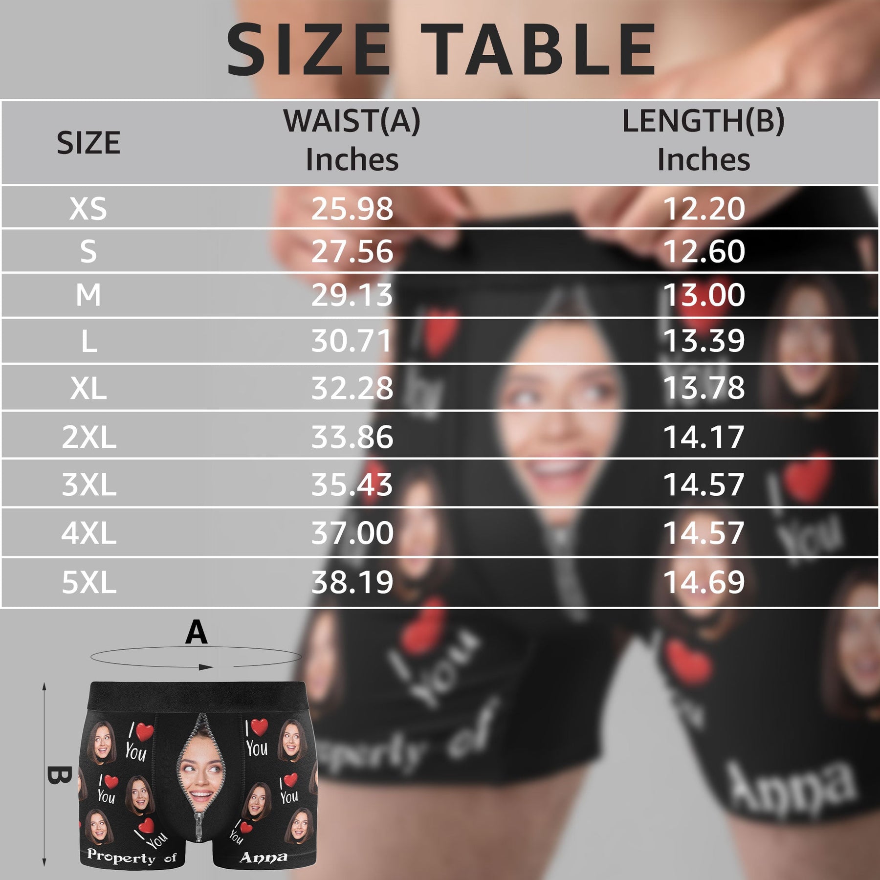 Property Of Girlfriends - Personalized Photo Men's Boxer Briefs - Birthday Gifts For Men, Him, Him, Boyfriend - Gift For Husband