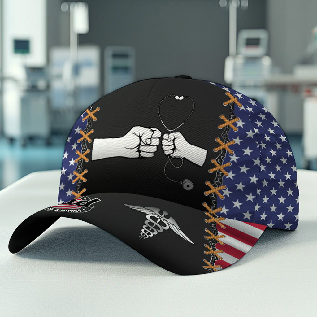 Proud Dad Of Nurse Gift For Dad - Personalized Classic Cap