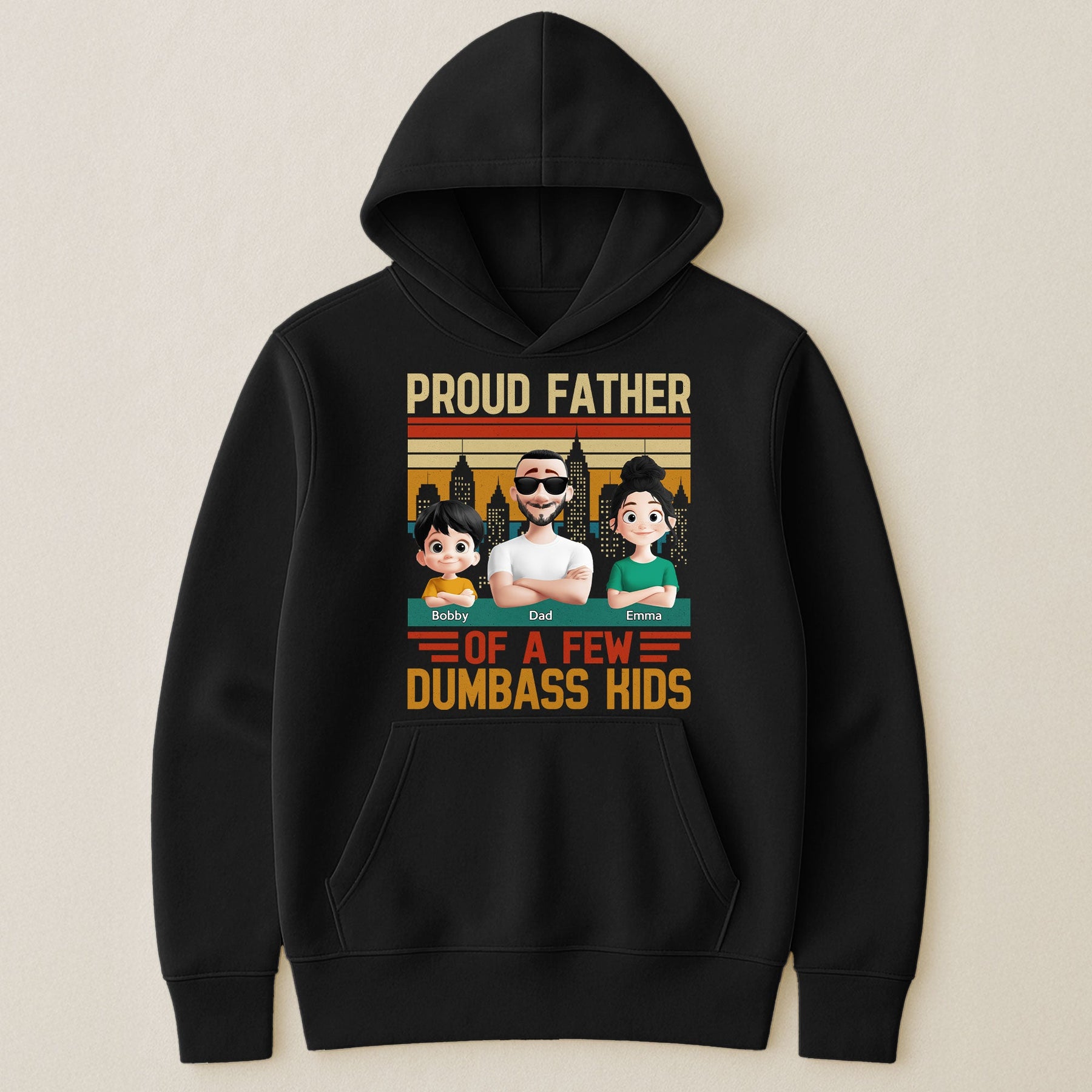 Proud Father Of A Few Dumba** Kids New Version Dad Gift - Personalized Shirt