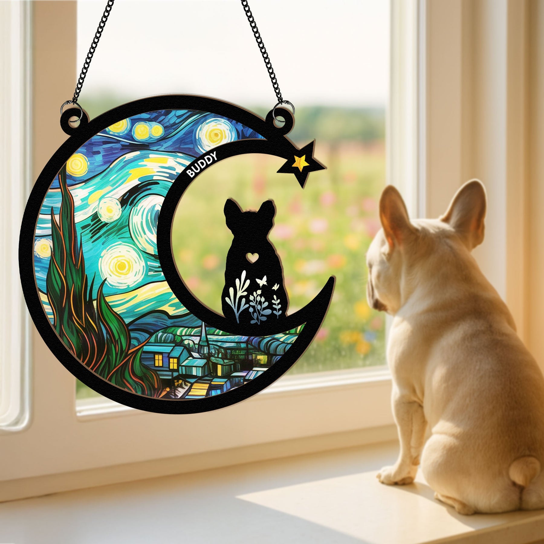 Puppy Loss - Personalized Window Hanging Suncatcher Ornament