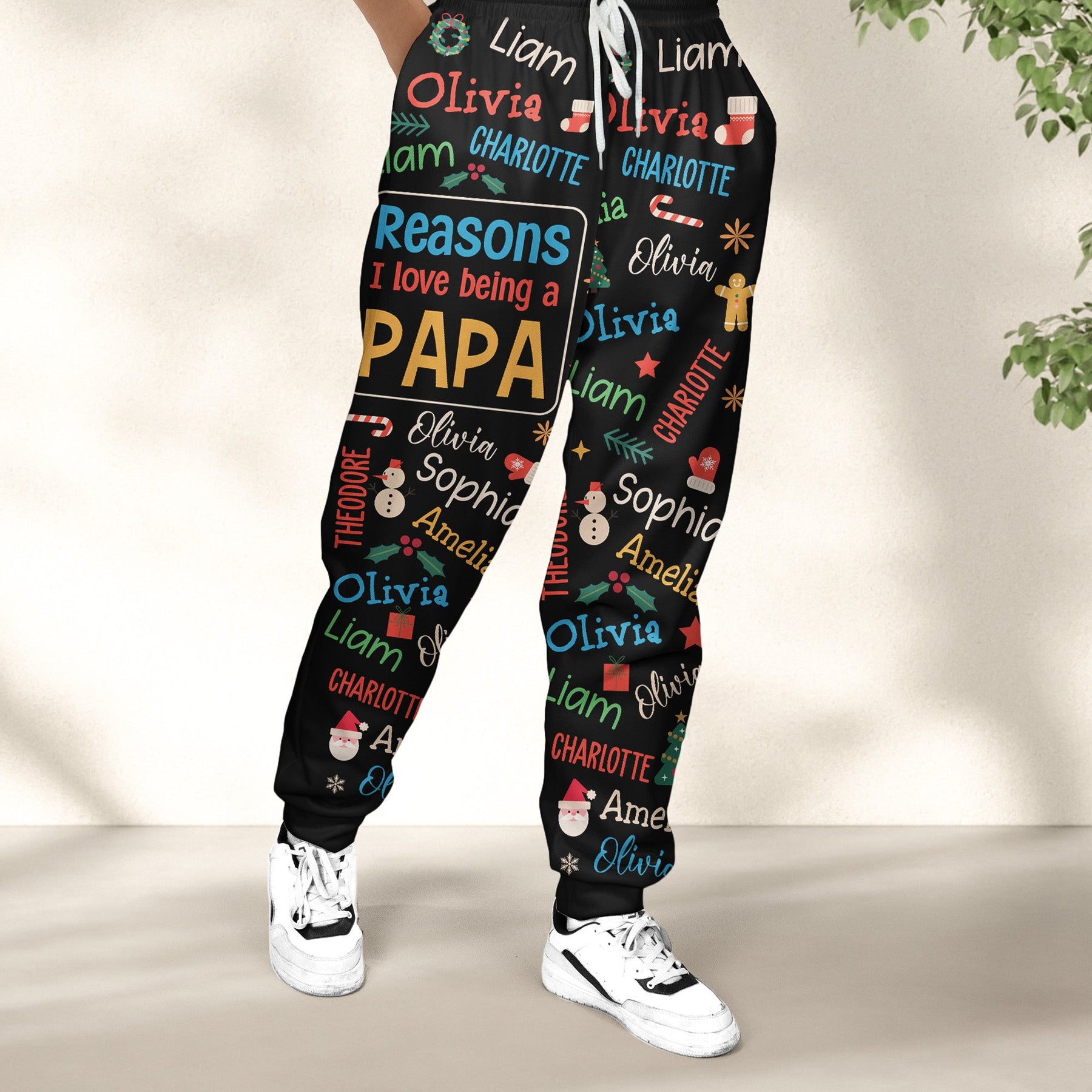 Reasons I Love Being A Papa - Personalized Sweatpants, Lounge Pants With Pockets