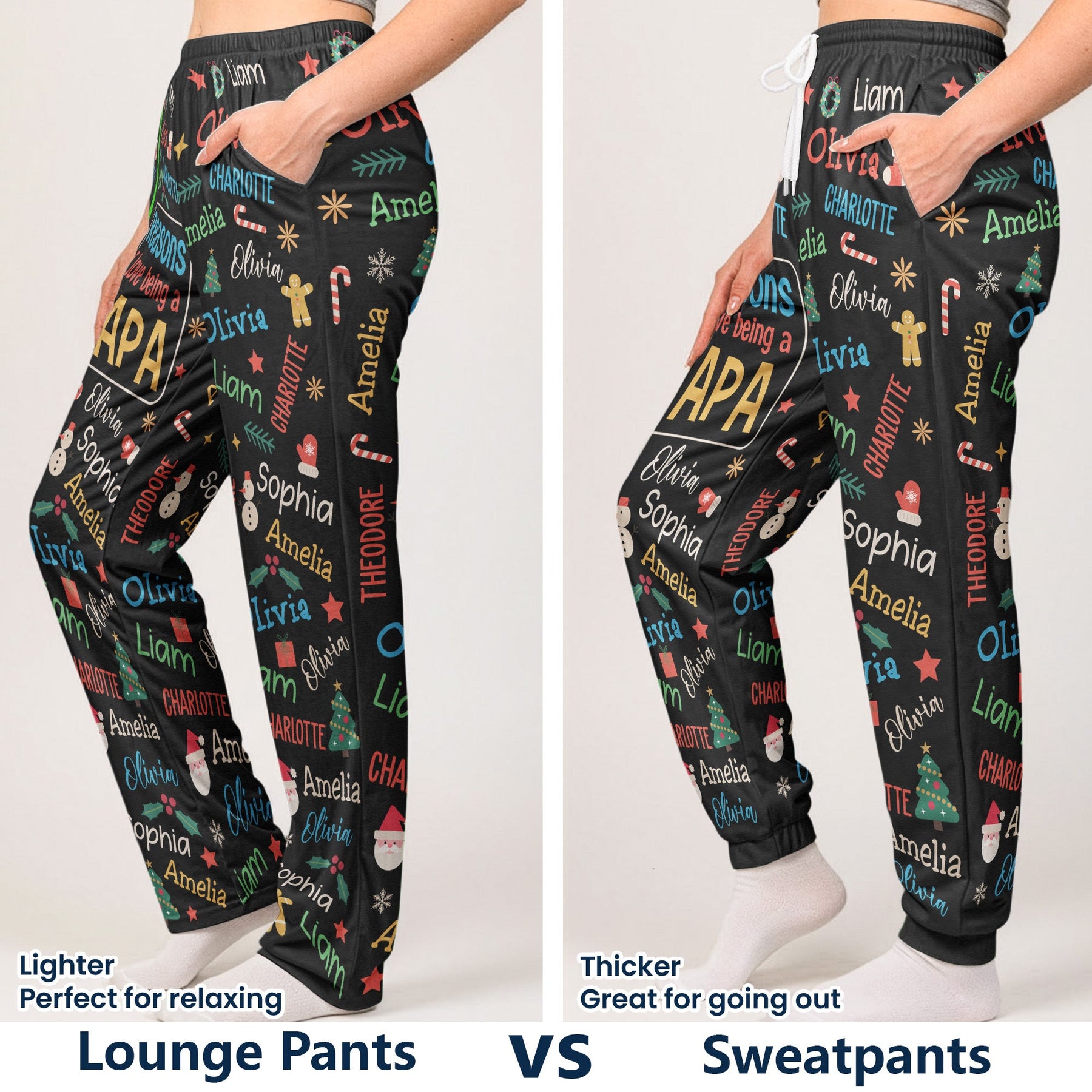 Reasons I Love Being A Papa - Personalized Sweatpants, Lounge Pants With Pockets