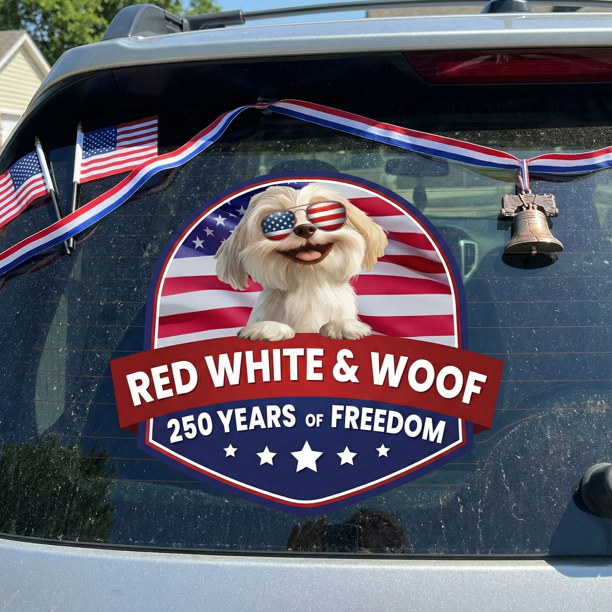 Red White & Woof 250 Years Of Freedom - Personalized Decal