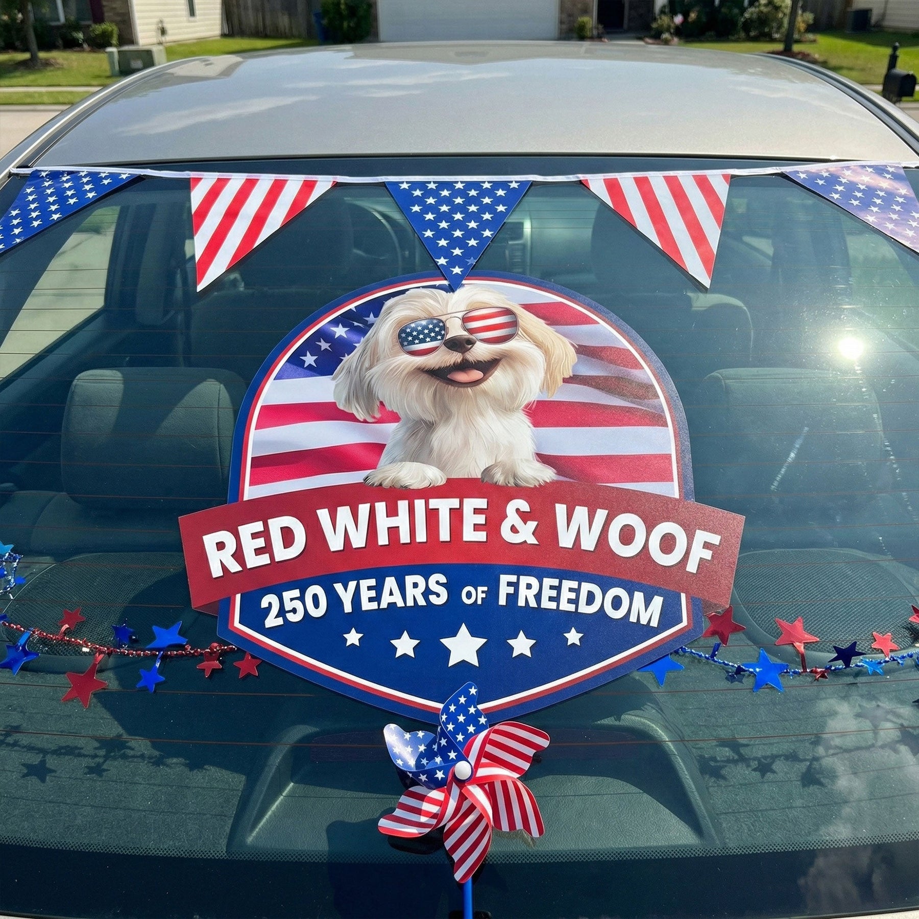 Red White & Woof 250 Years Of Freedom - Personalized Decal