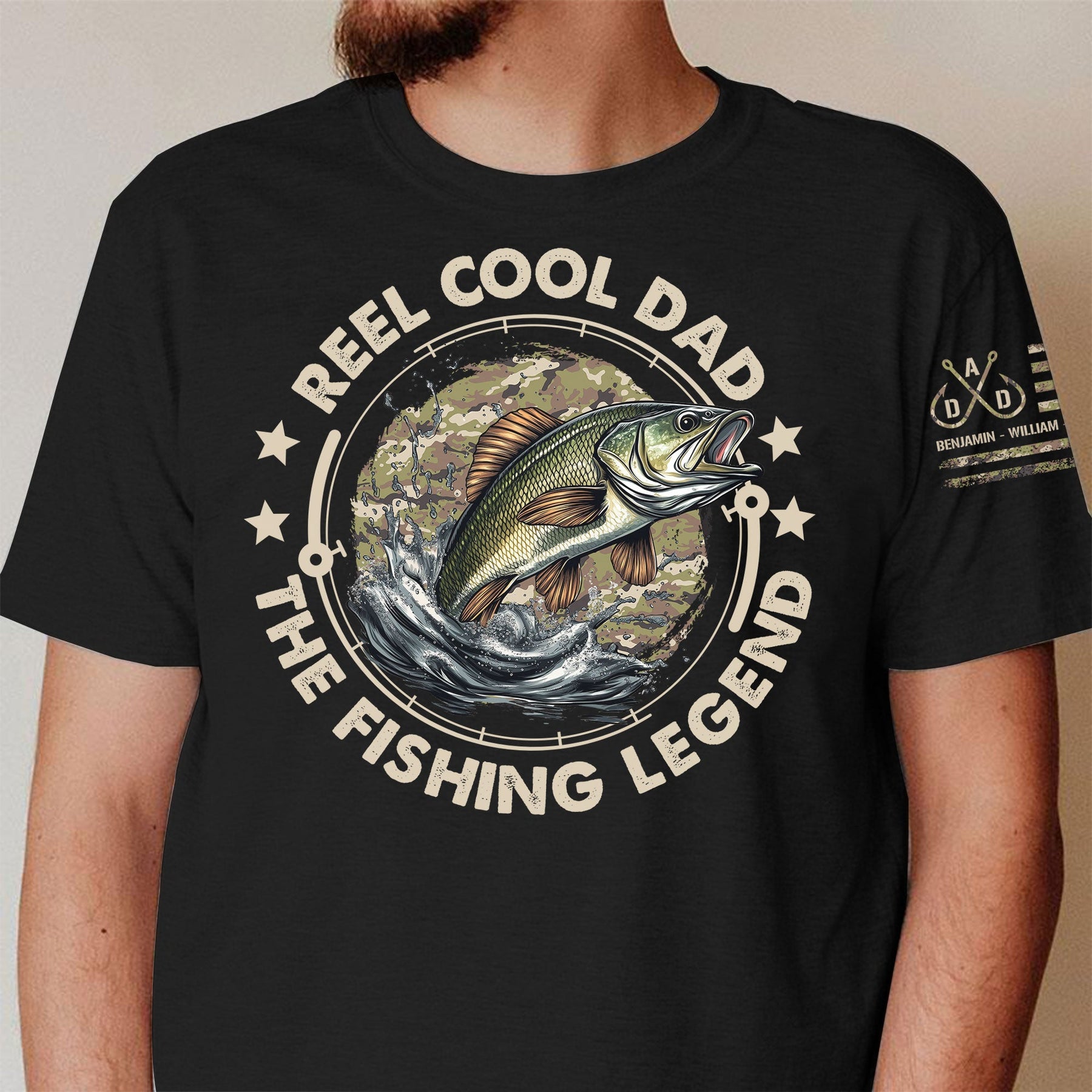 Reel Cool Dad The Fishing Legend - Personalized Shirt