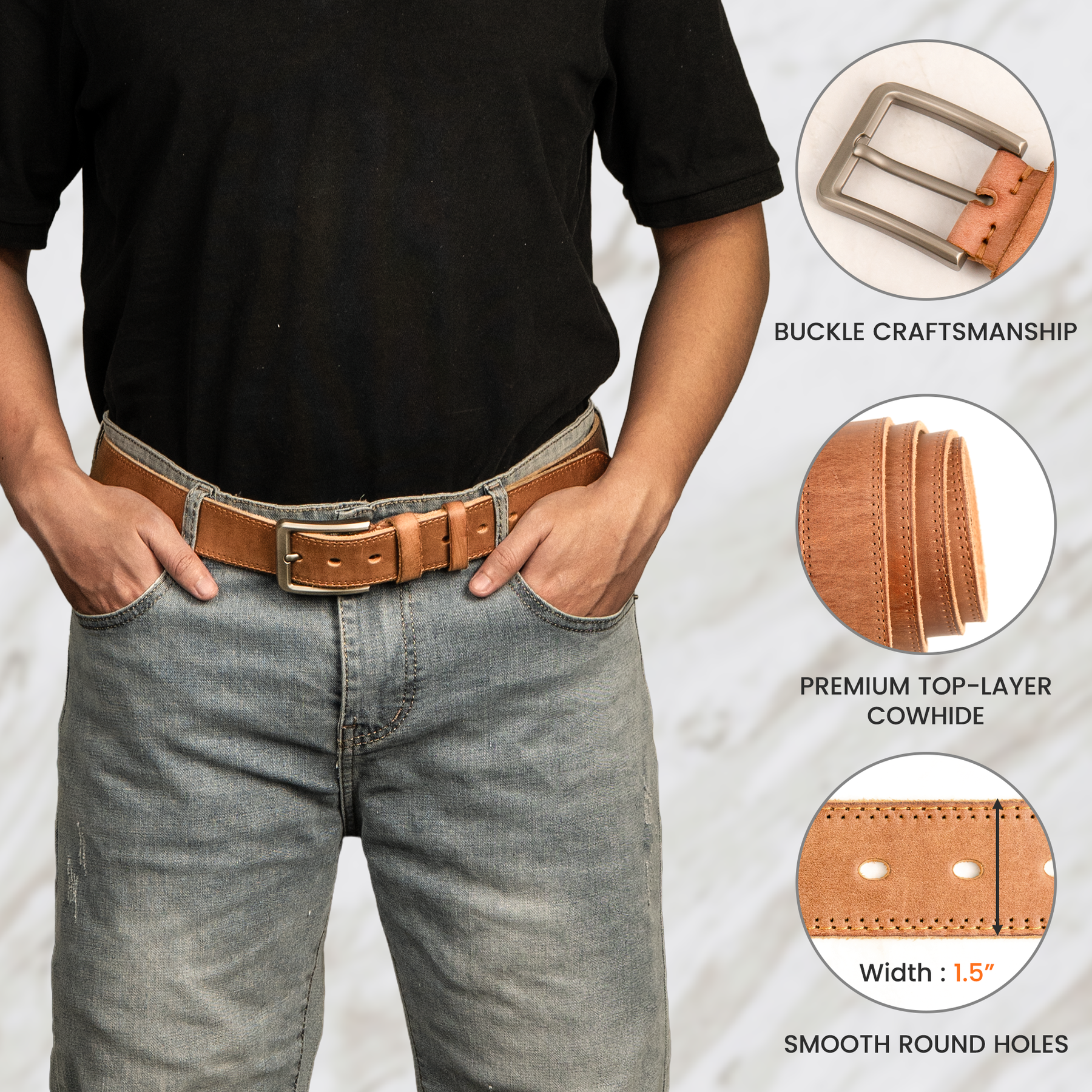 Remember I Love You Son - Personalized Cowhide Belt